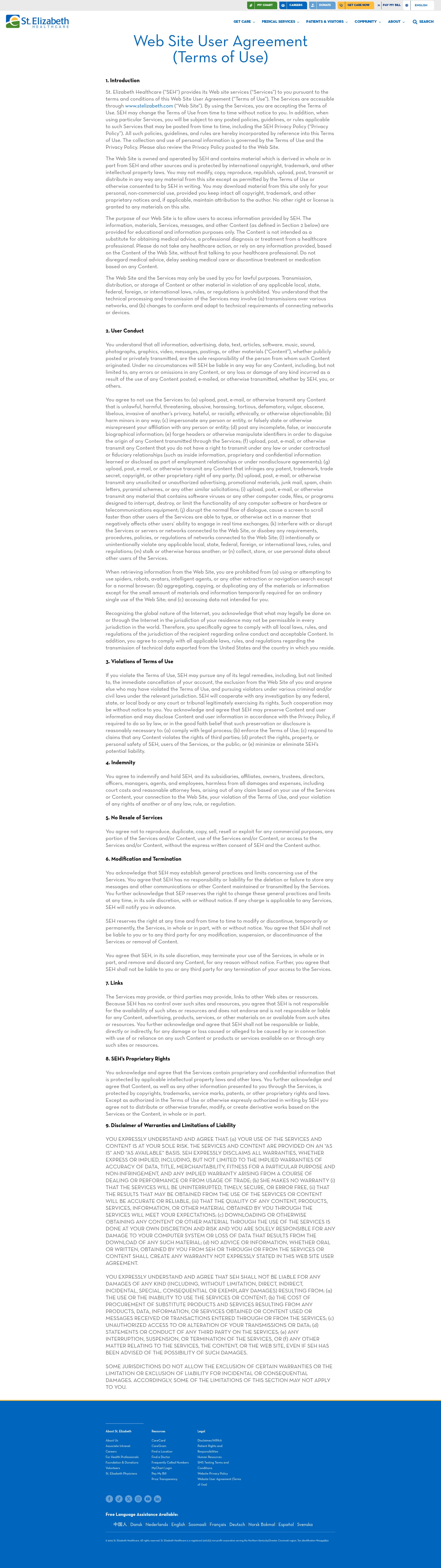 Screenshot of www.stelizabeth.com