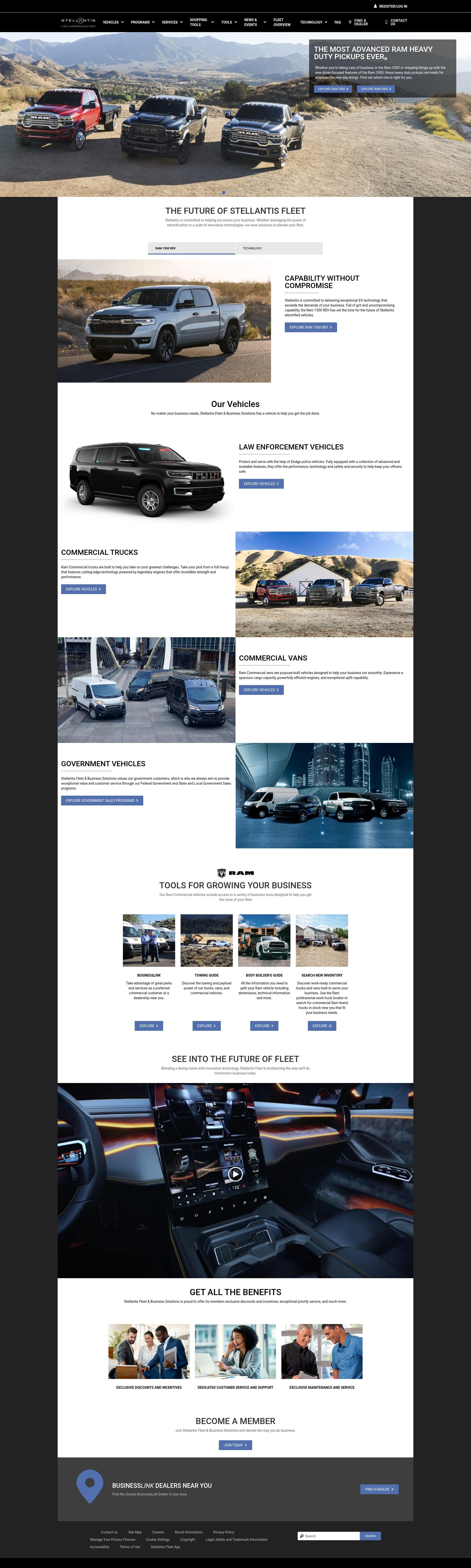 Screenshot of www.stellantisfleet.com