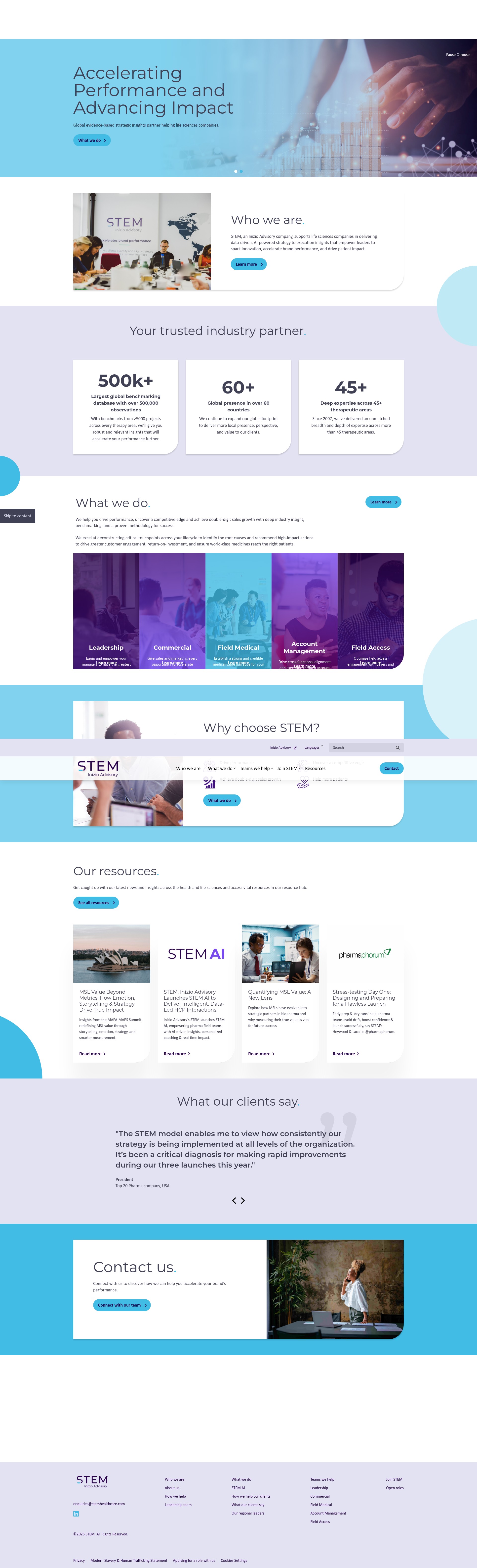 Screenshot of www.stemhealthcare.com