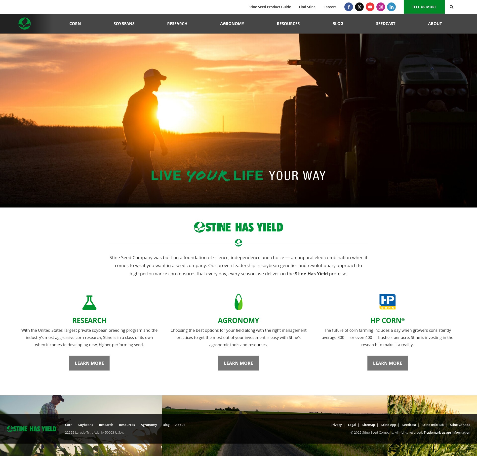 Screenshot of www.stineseed.com