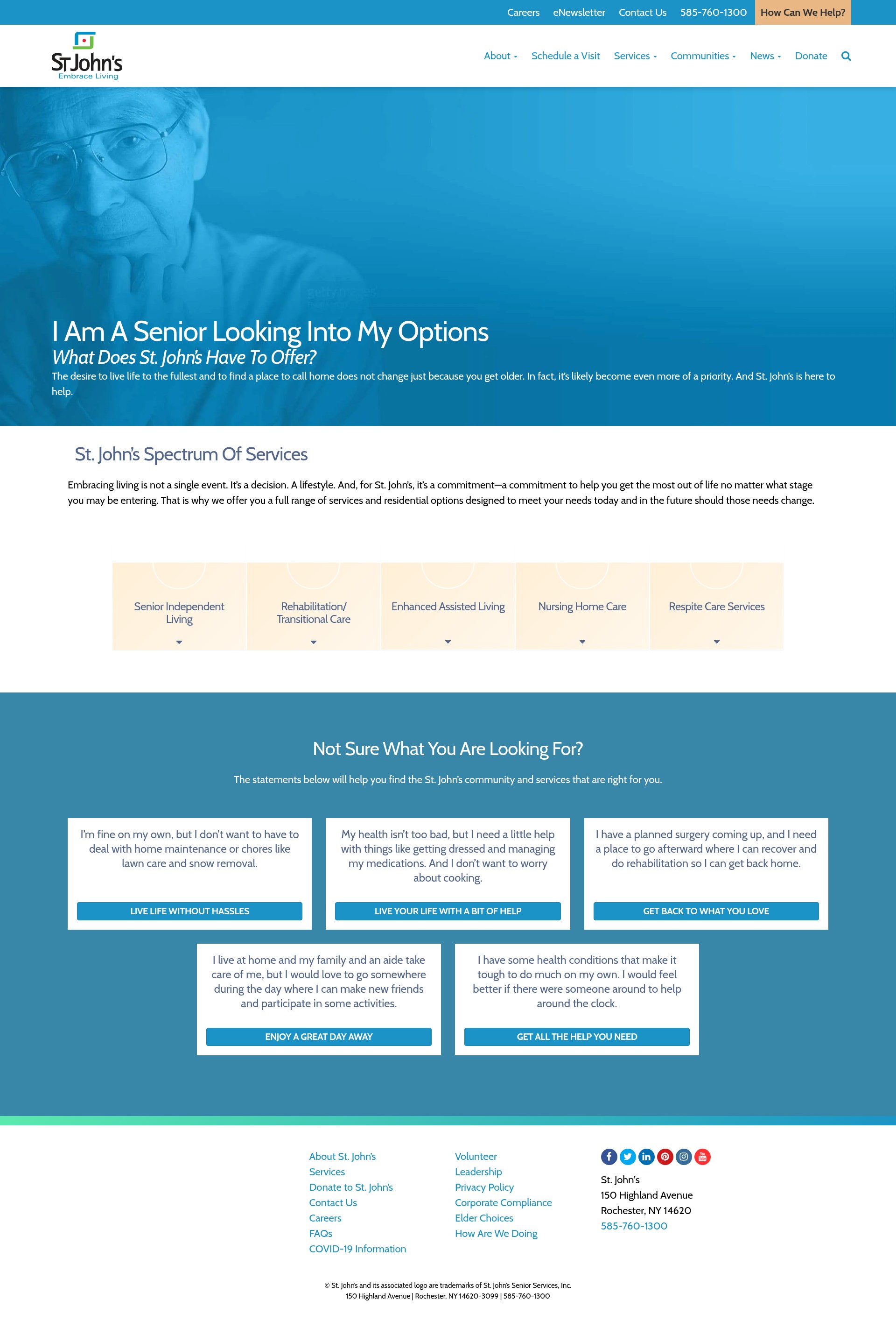 Screenshot of www.stjohnsliving.org