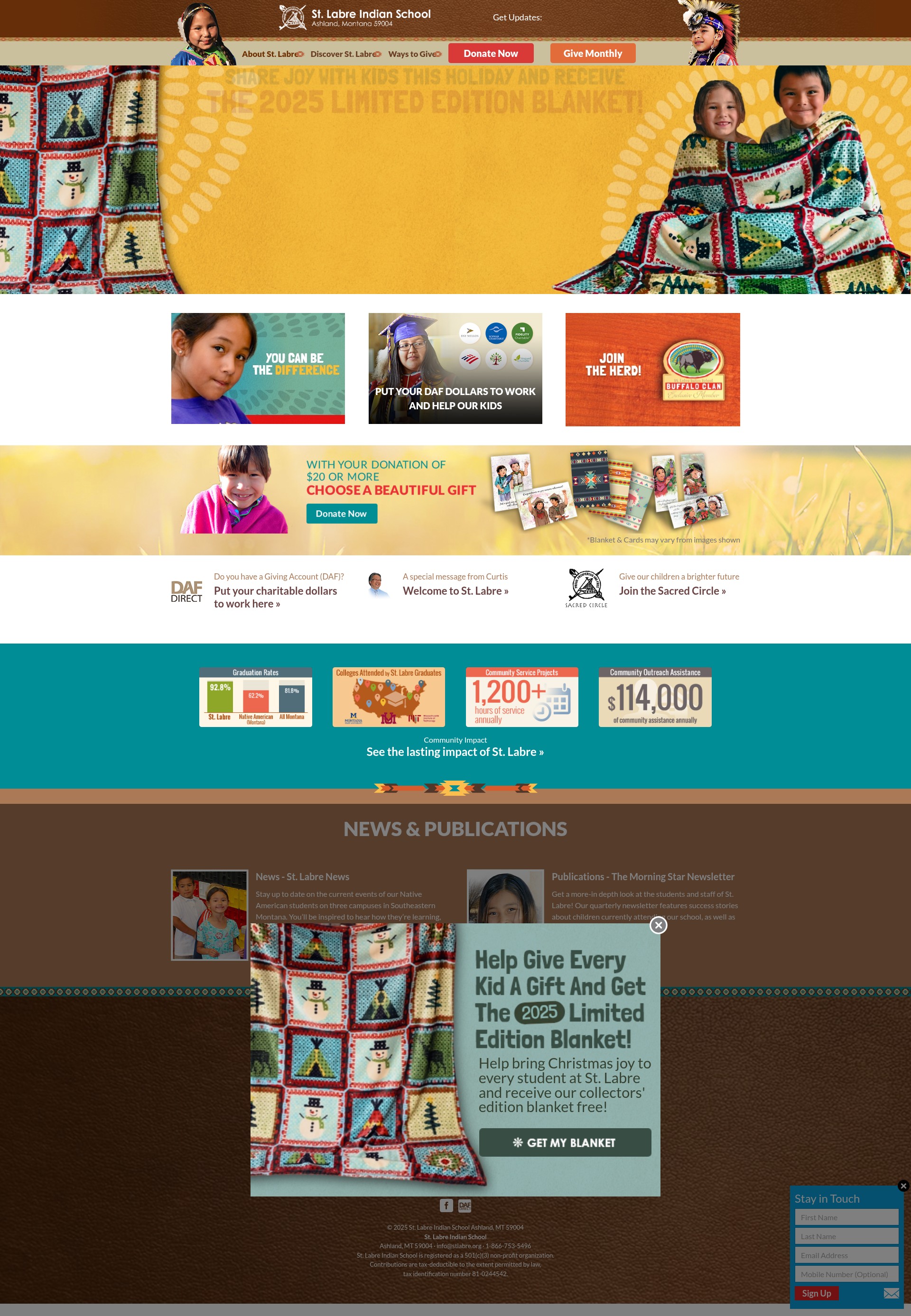 Screenshot of www.stlabre.org