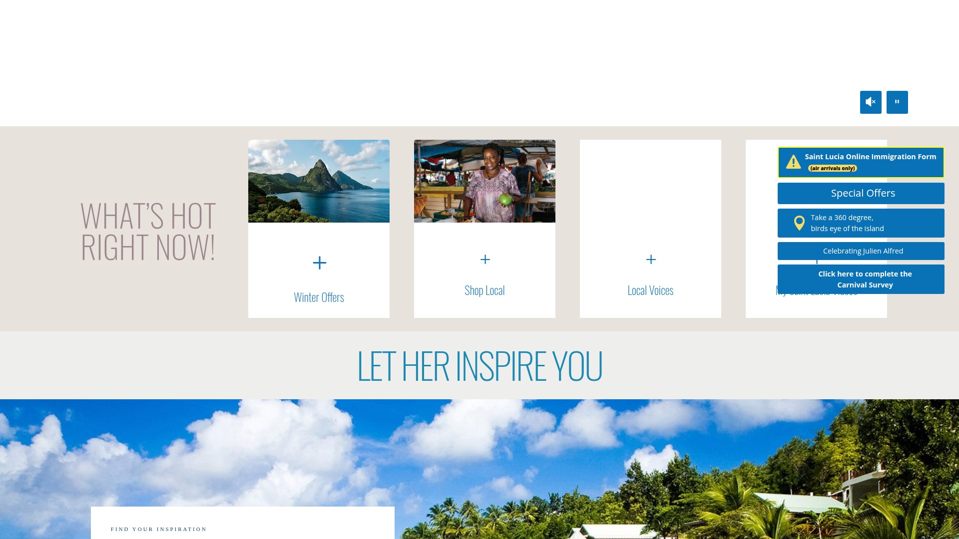 Screenshot of www.stlucia.org