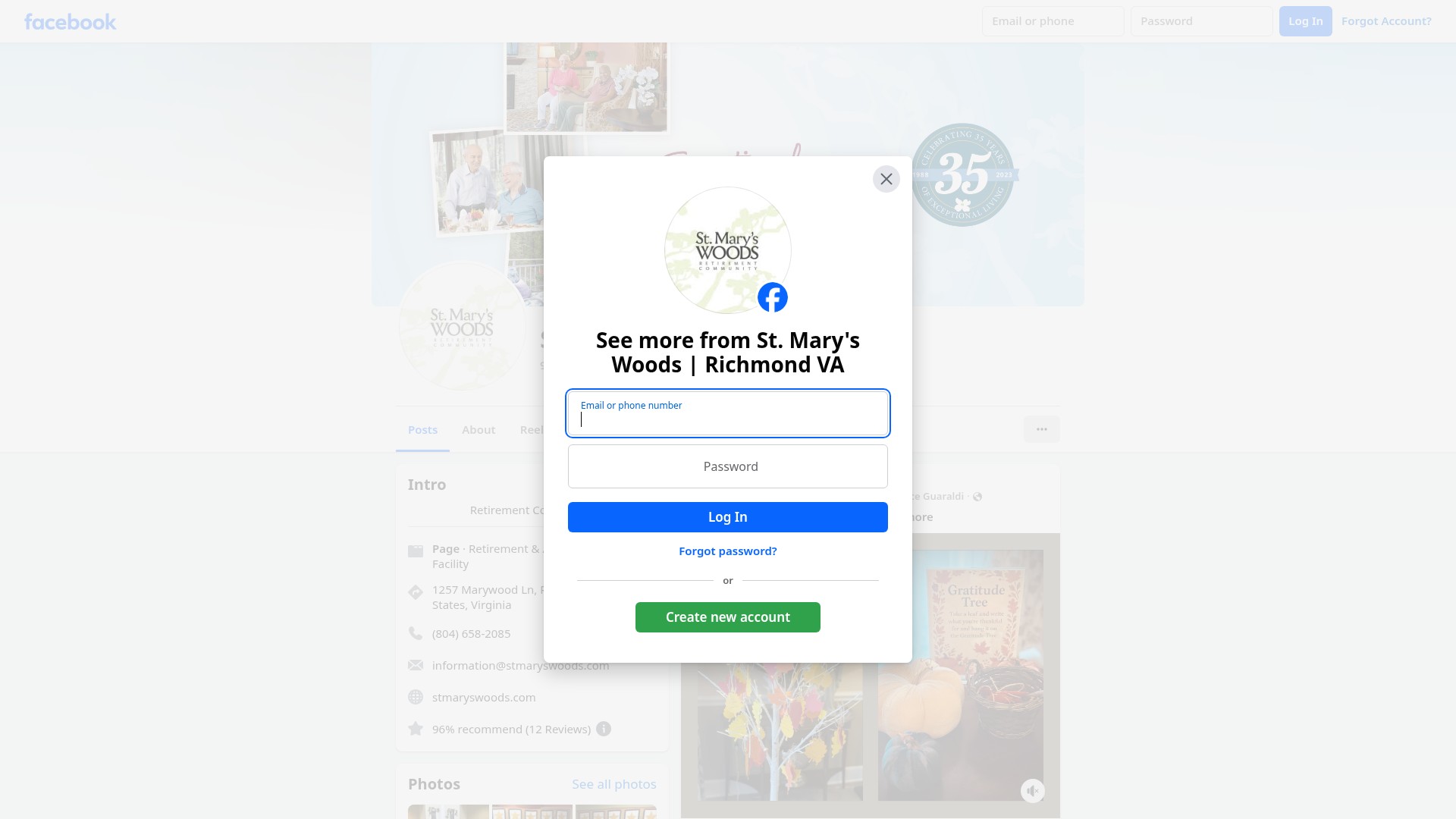 Screenshot of www.stmaryswoods.com