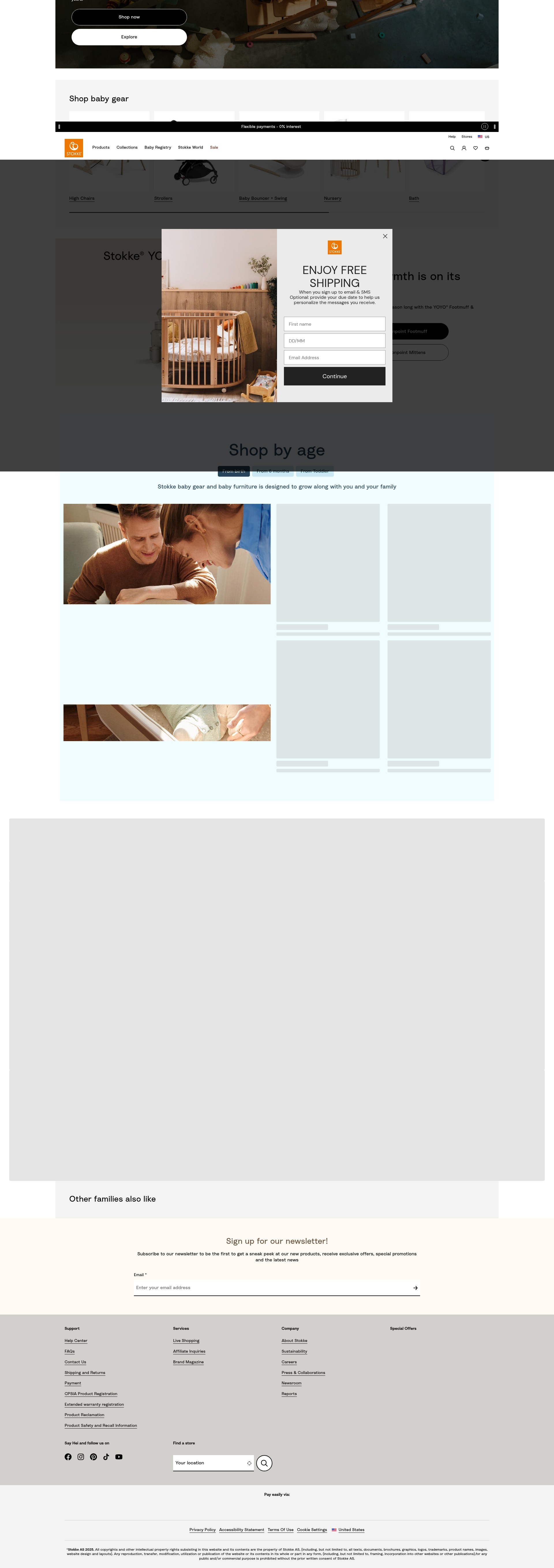 Screenshot of www.stokke.com