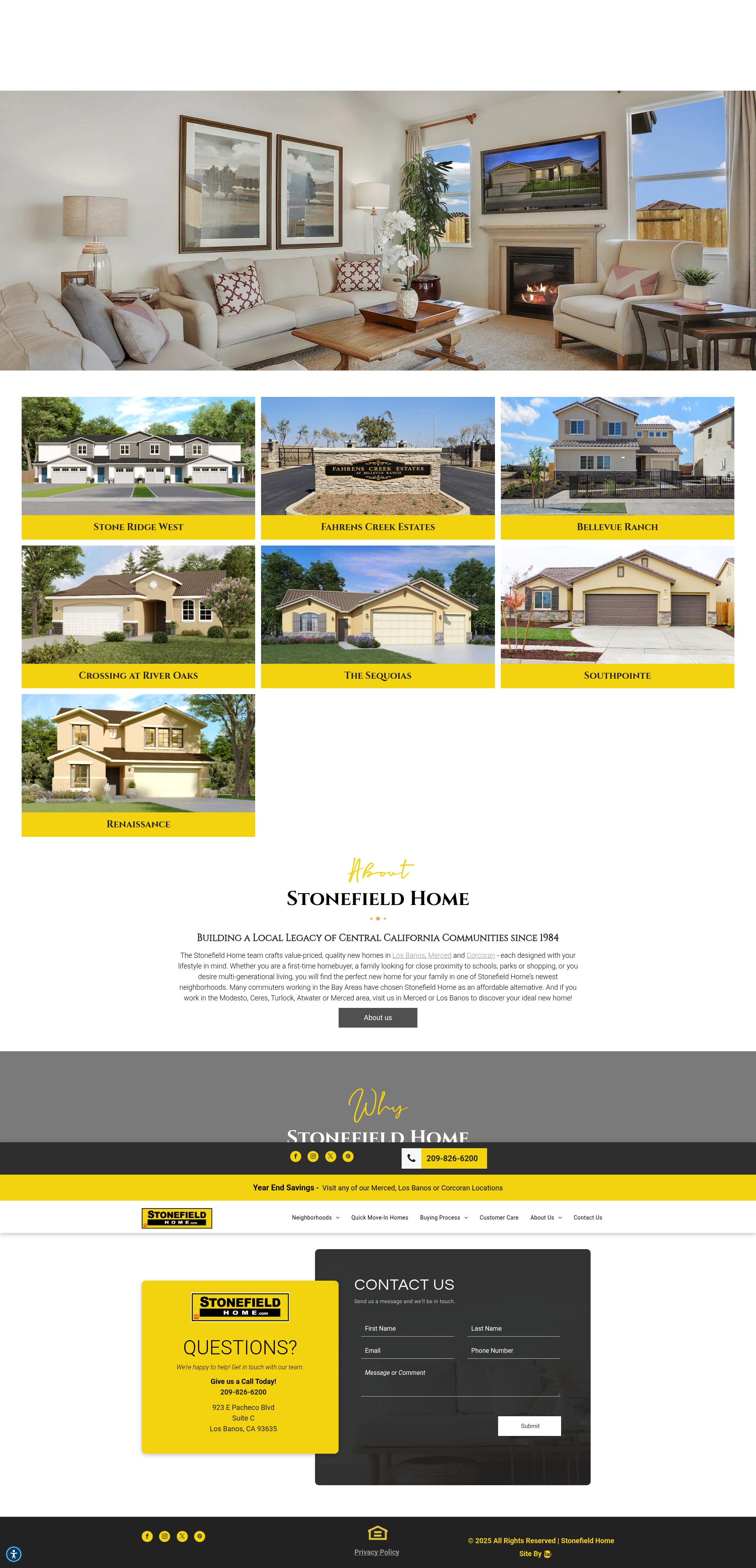Screenshot of www.stonefieldhome.com