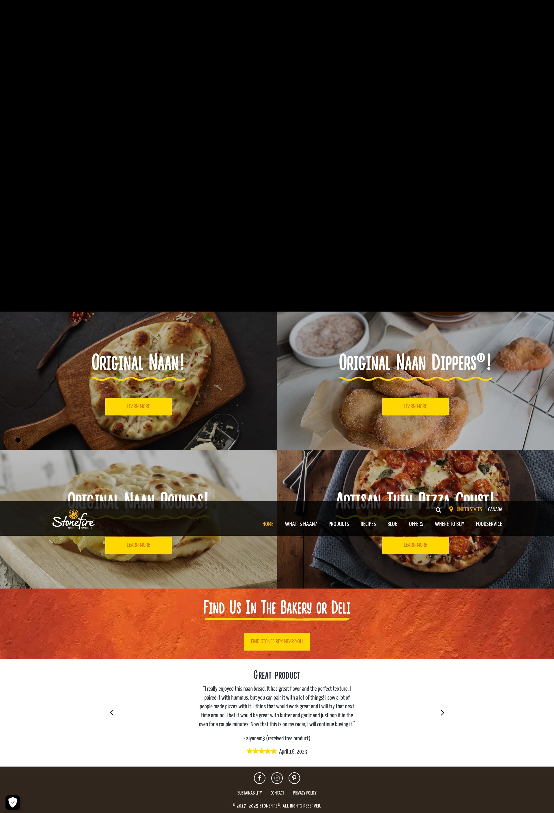 Screenshot of www.stonefire.com