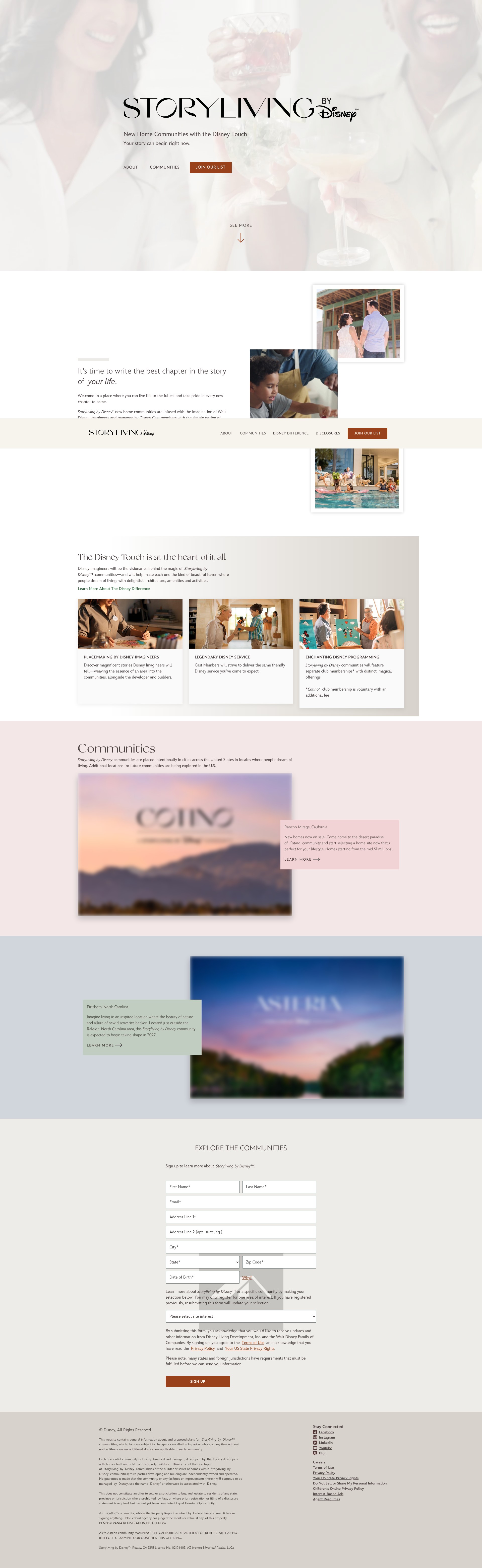 Screenshot of www.storylivingbydisney.com