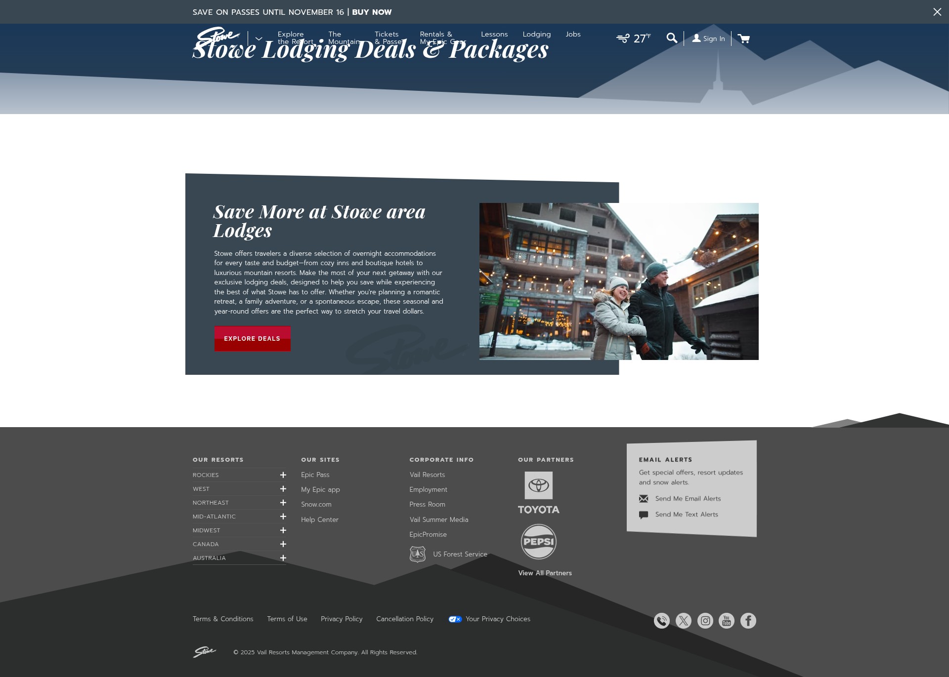 Screenshot of www.stowe.com