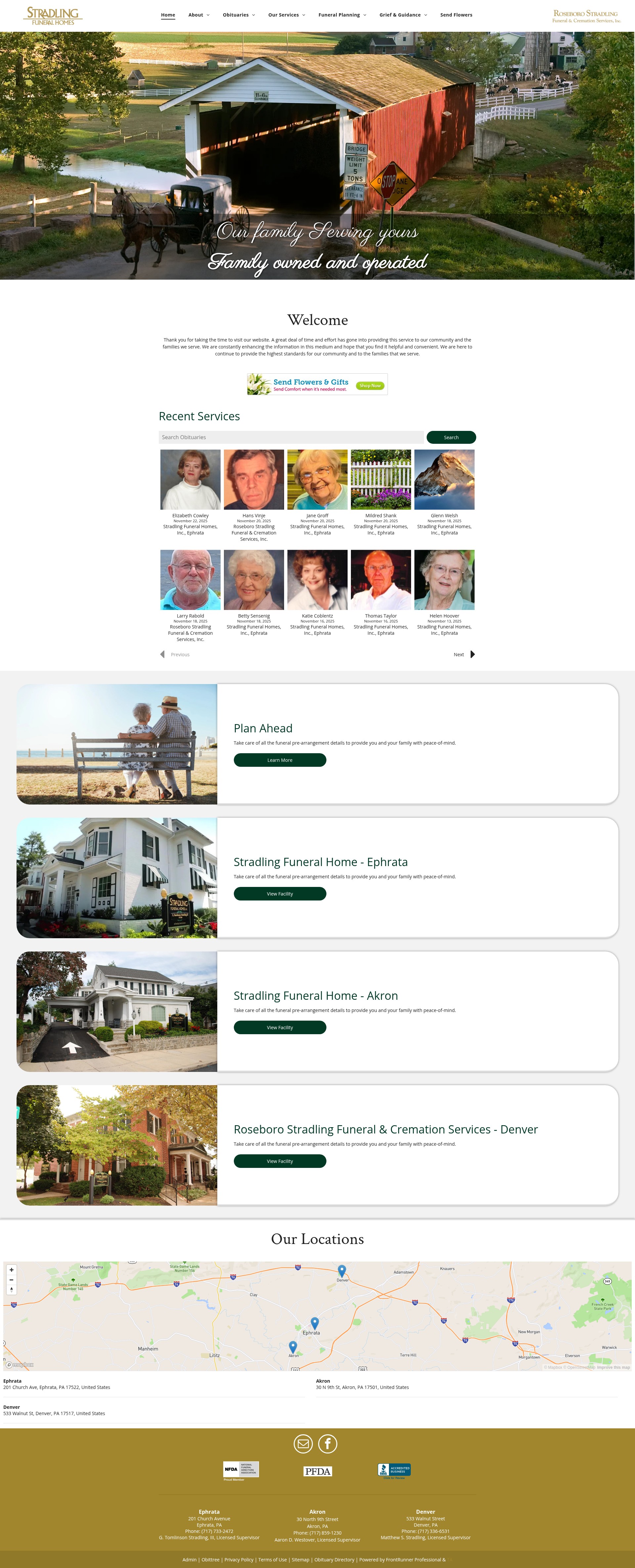 Screenshot of www.stradlingfuneralhome.com