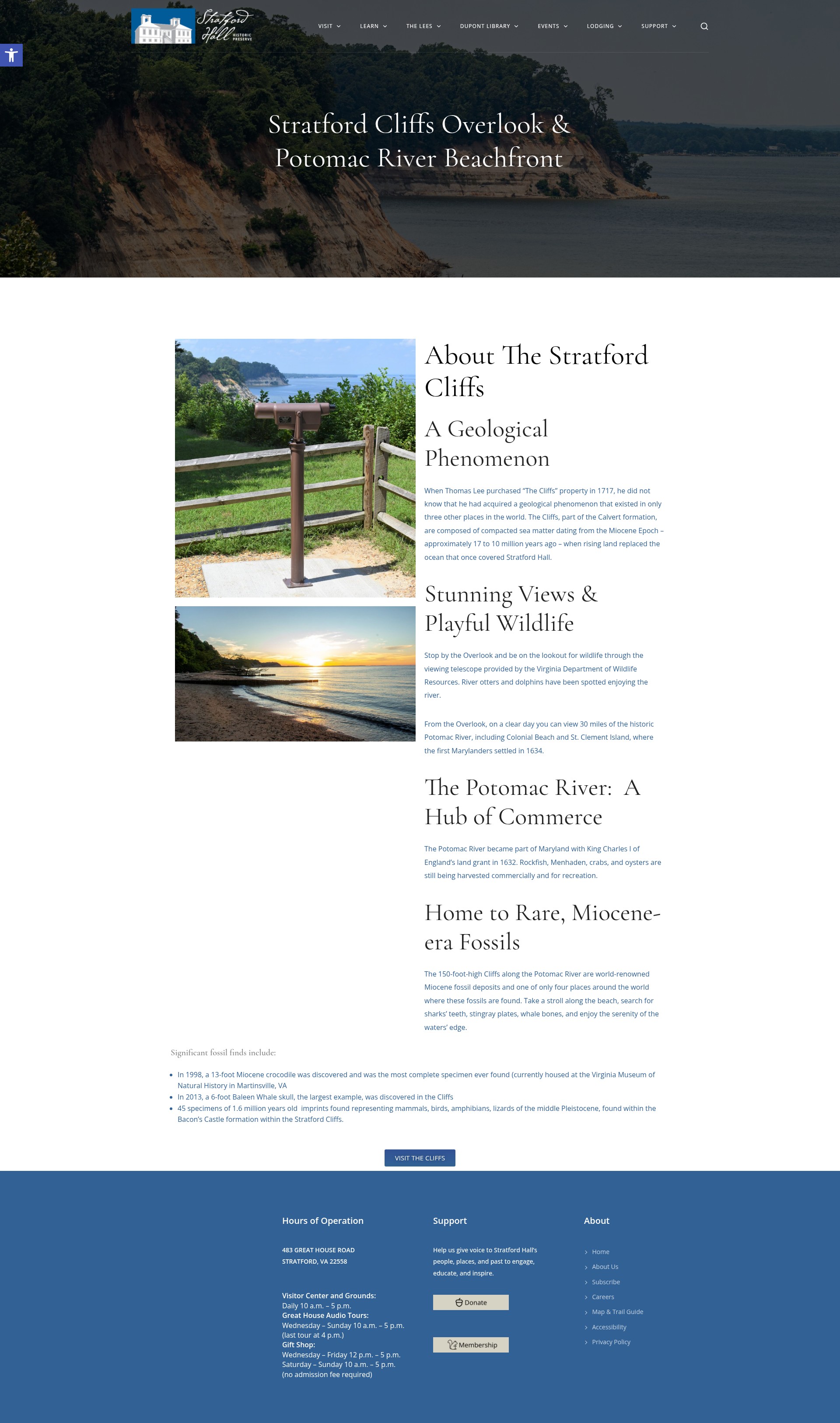 Screenshot of www.stratfordhall.org