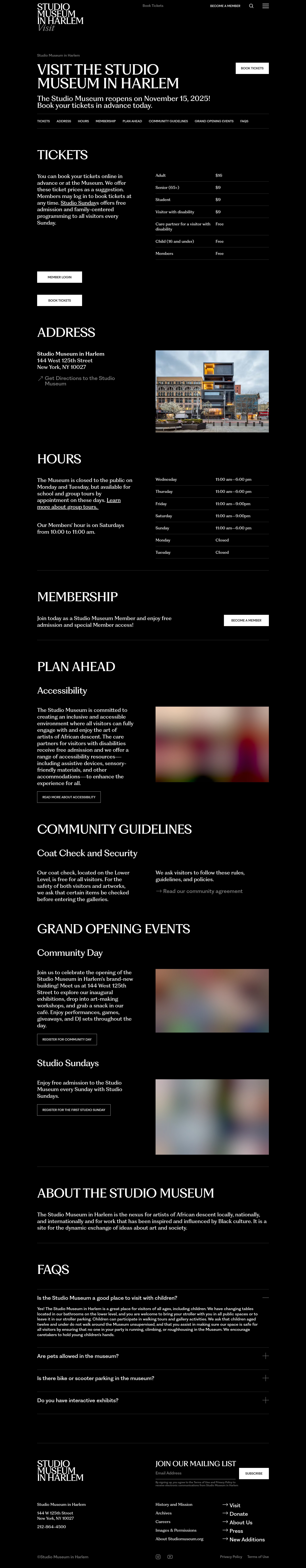 Screenshot of www.studiomuseum.org
