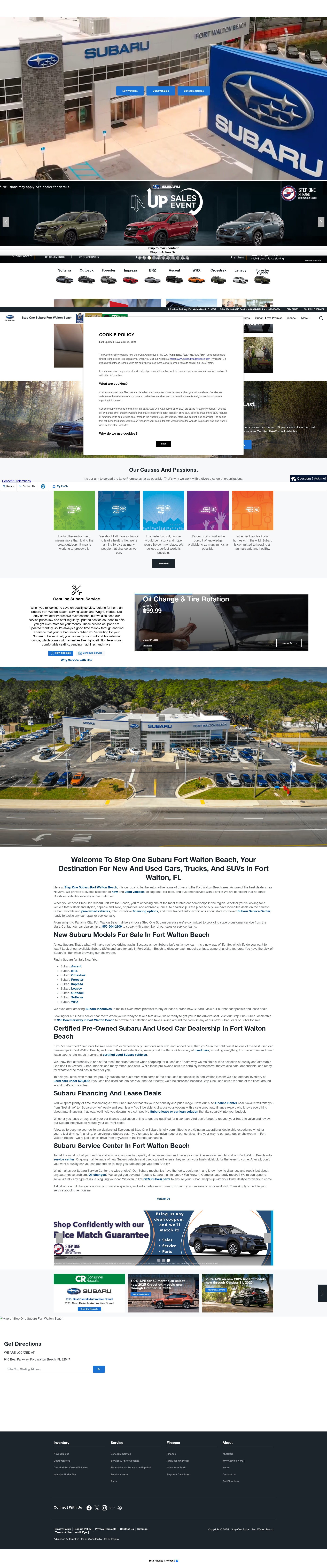 Screenshot of www.subaruftwaltonbeach.com