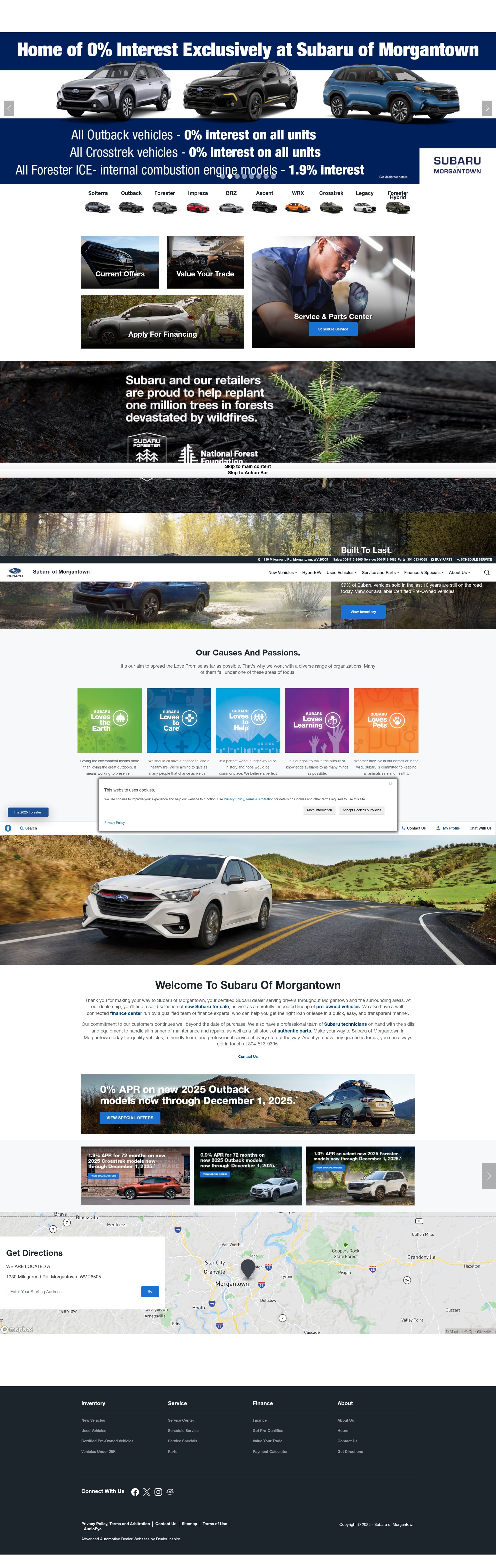 Screenshot of www.subarumorgantown.com