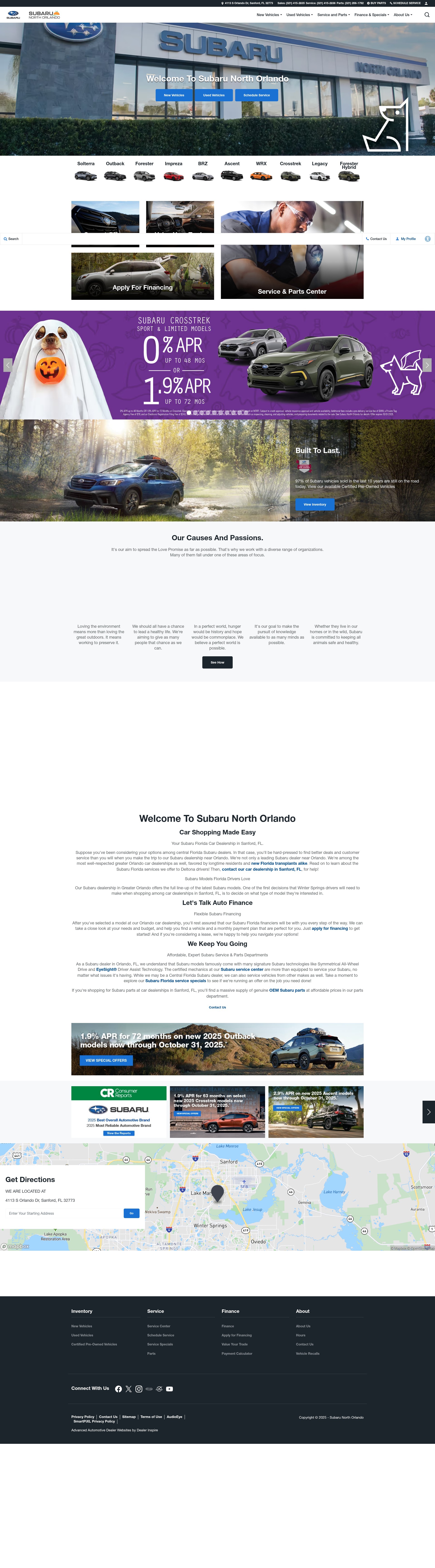 Screenshot of www.subarunorthorlando.com