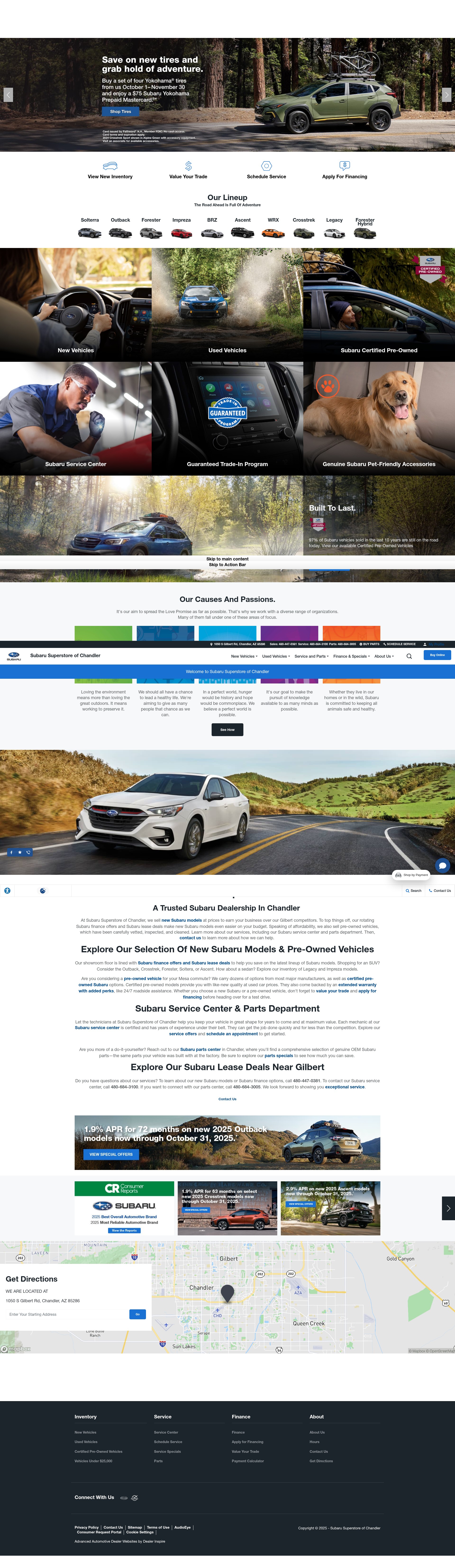 Screenshot of www.subarusuperstore.com
