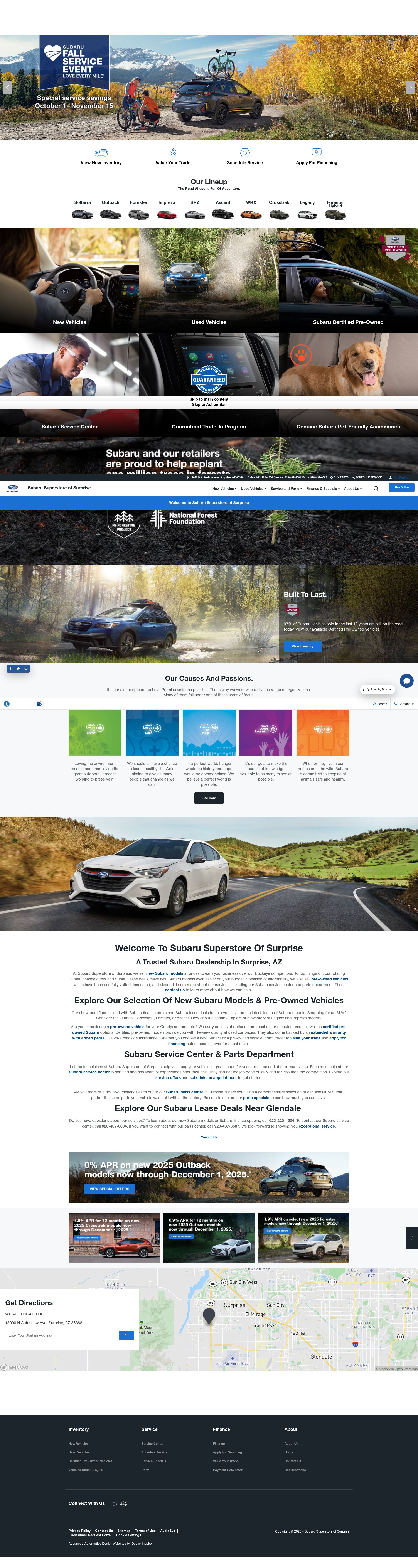 Screenshot of www.subarusuperstorewest.com