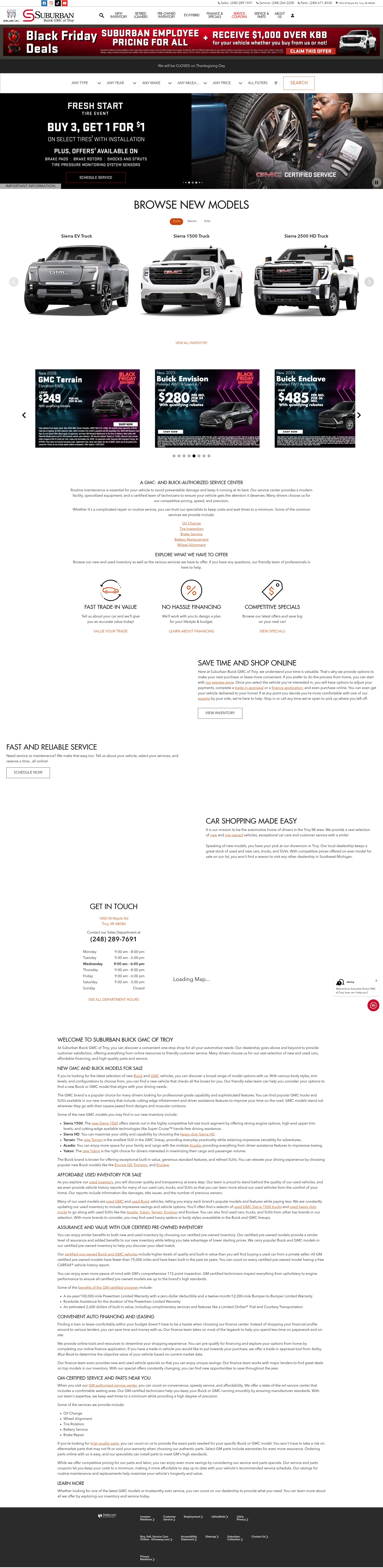 Screenshot of www.suburbanbuickgmcoftroy.com