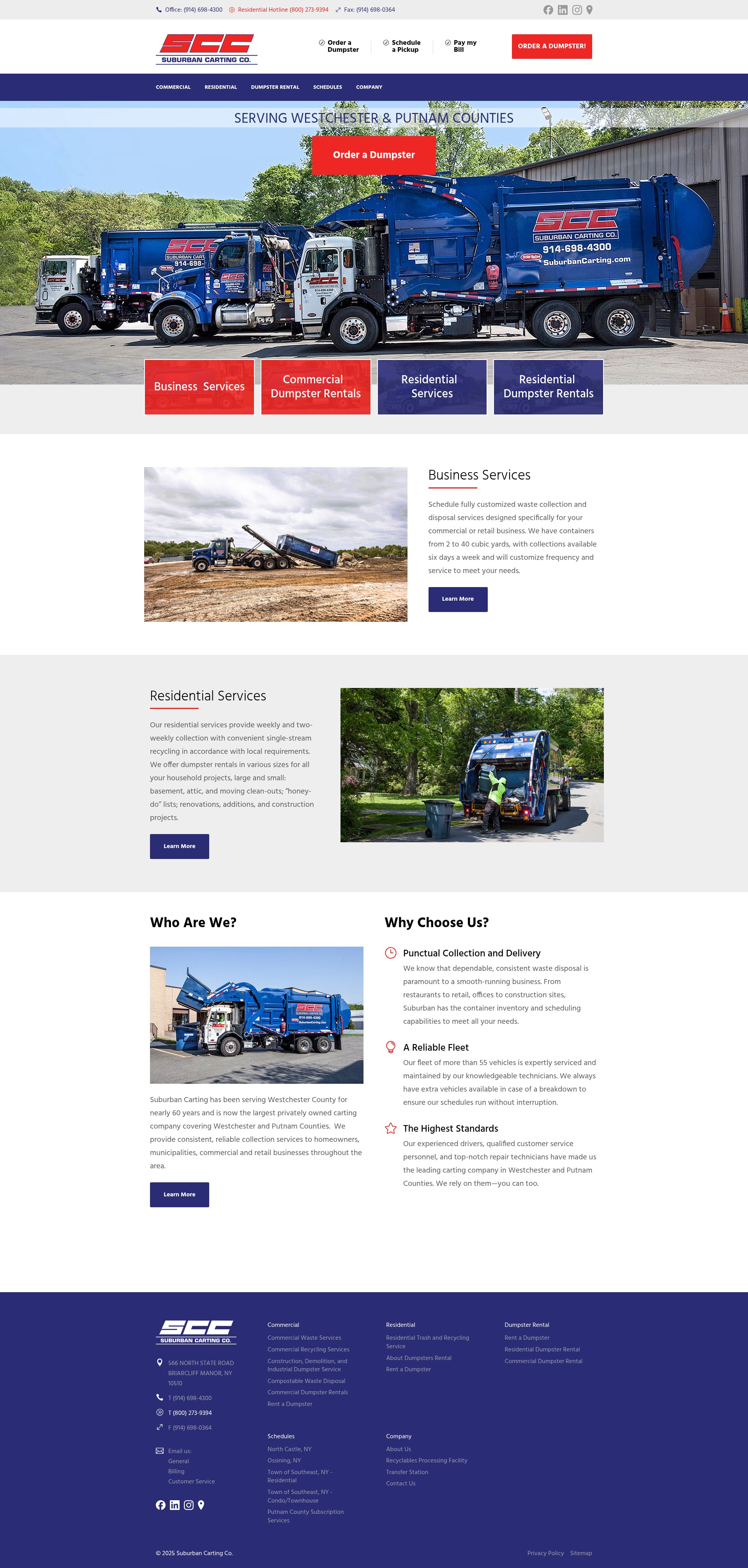 Screenshot of www.suburbancarting.com