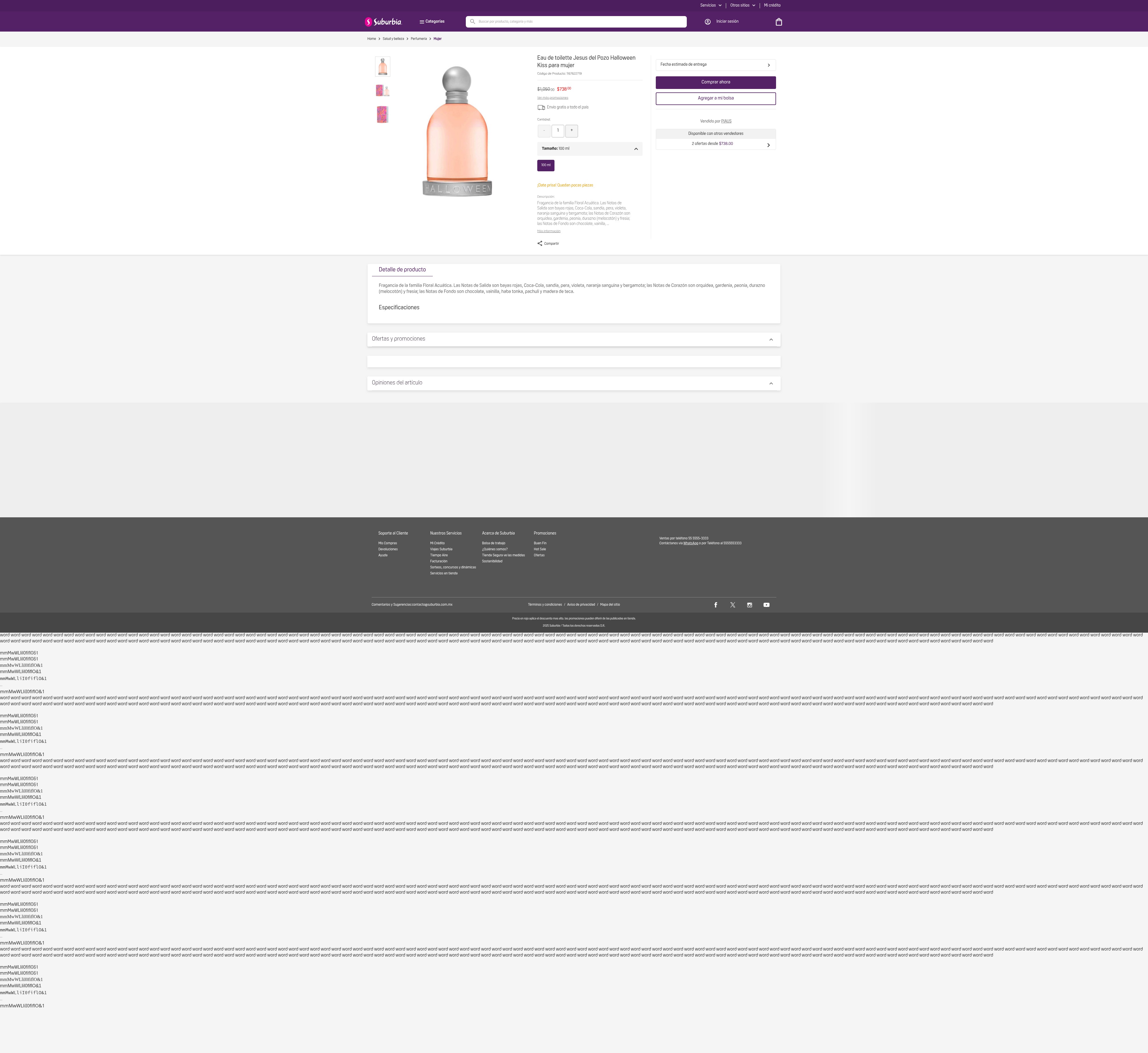 Screenshot of www.suburbia.com.mx