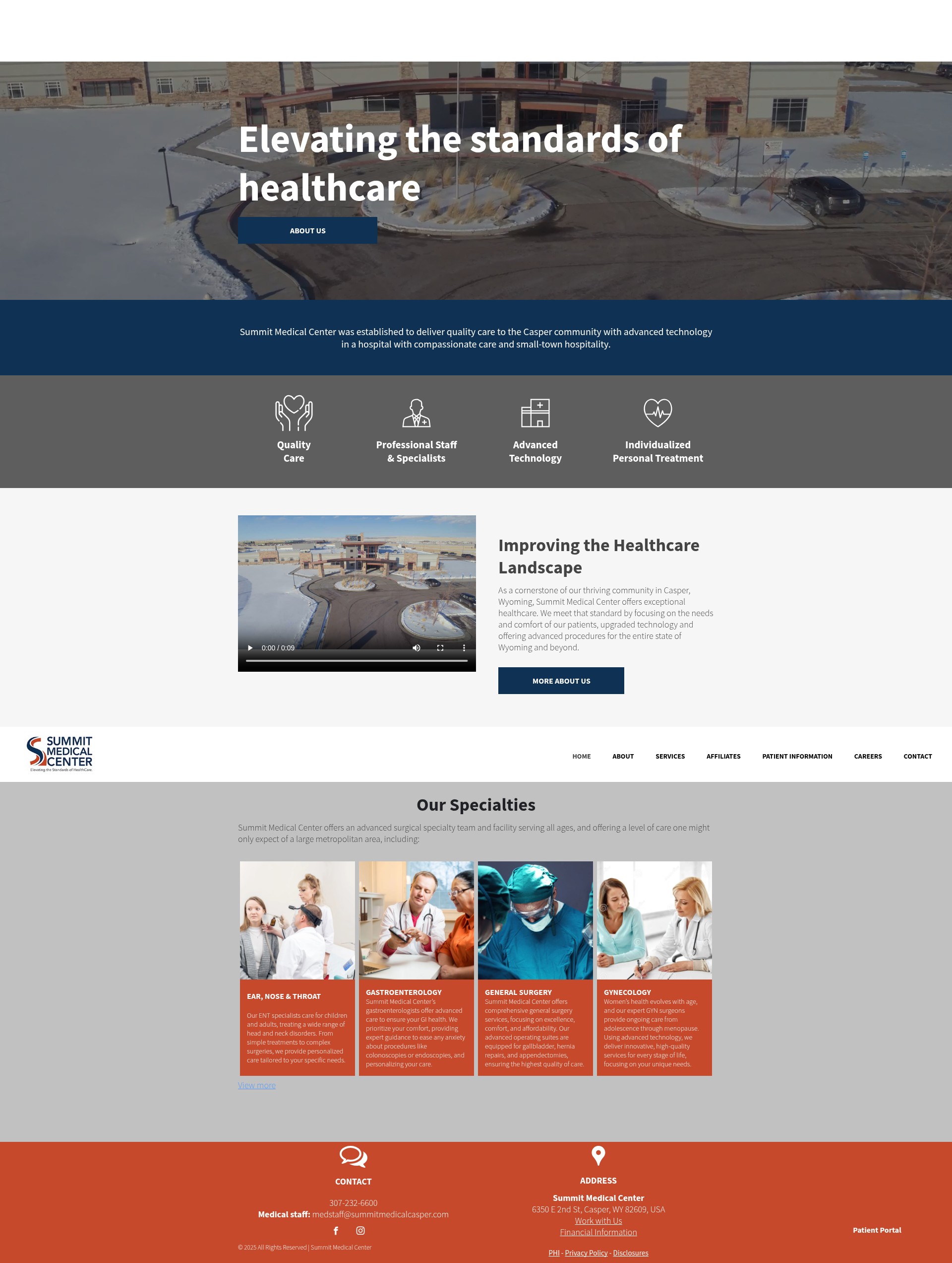 Screenshot of www.summitmedicalcasper.com