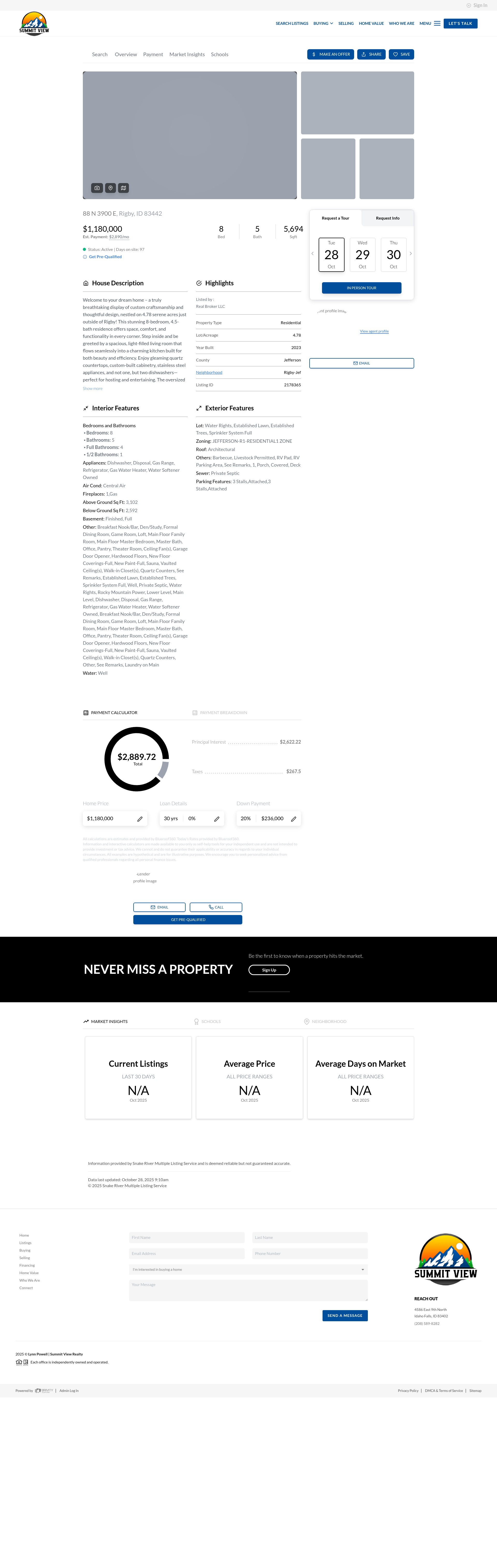 Screenshot of www.summitviewrealty.net