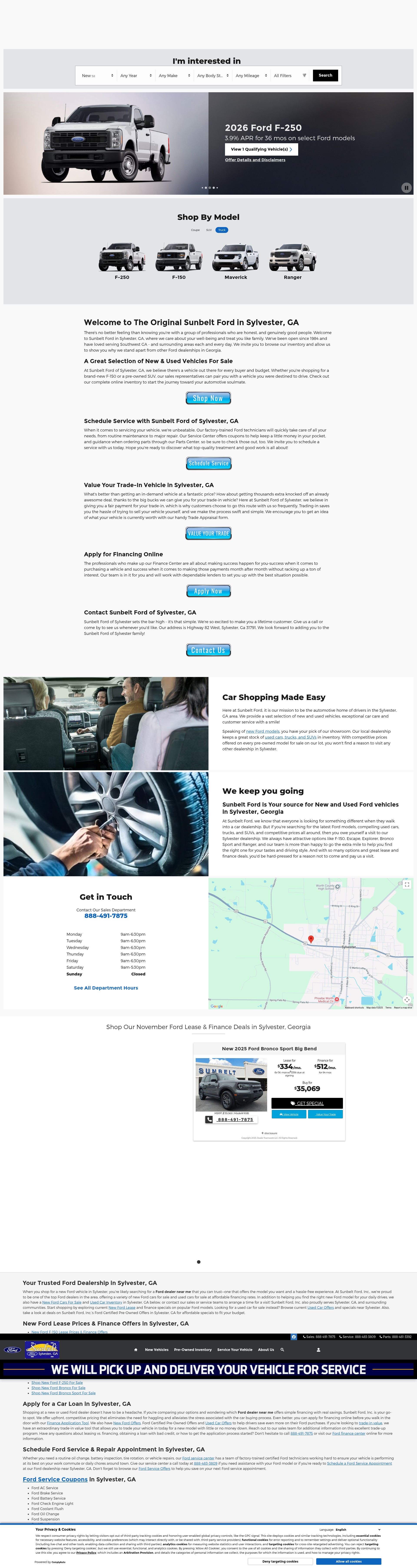 Screenshot of www.sunbeltsylvester.com