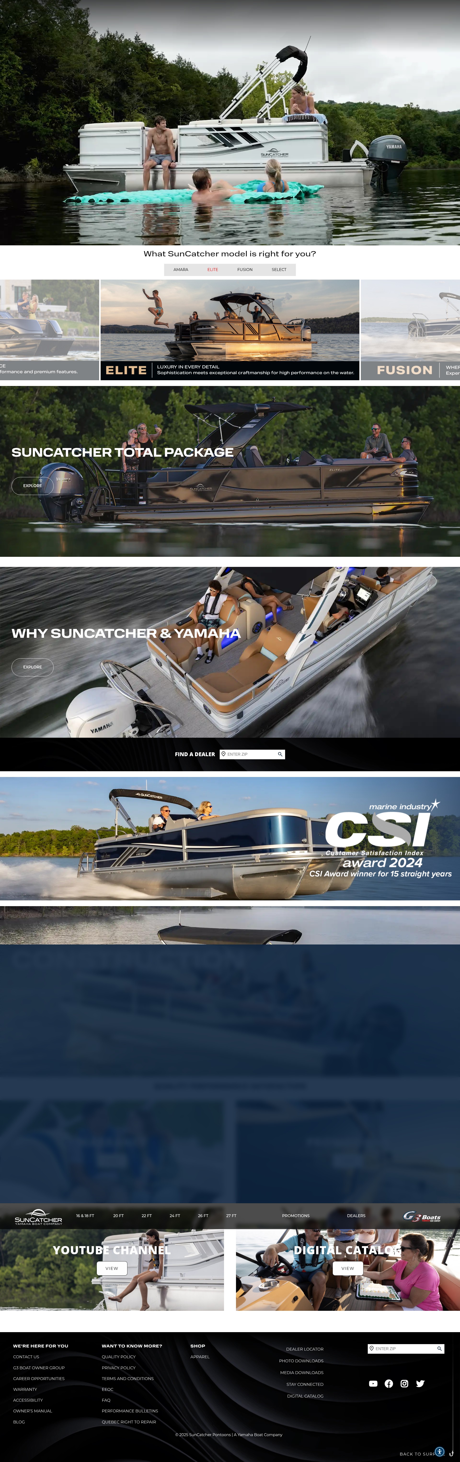Screenshot of www.suncatcherpontoons.com