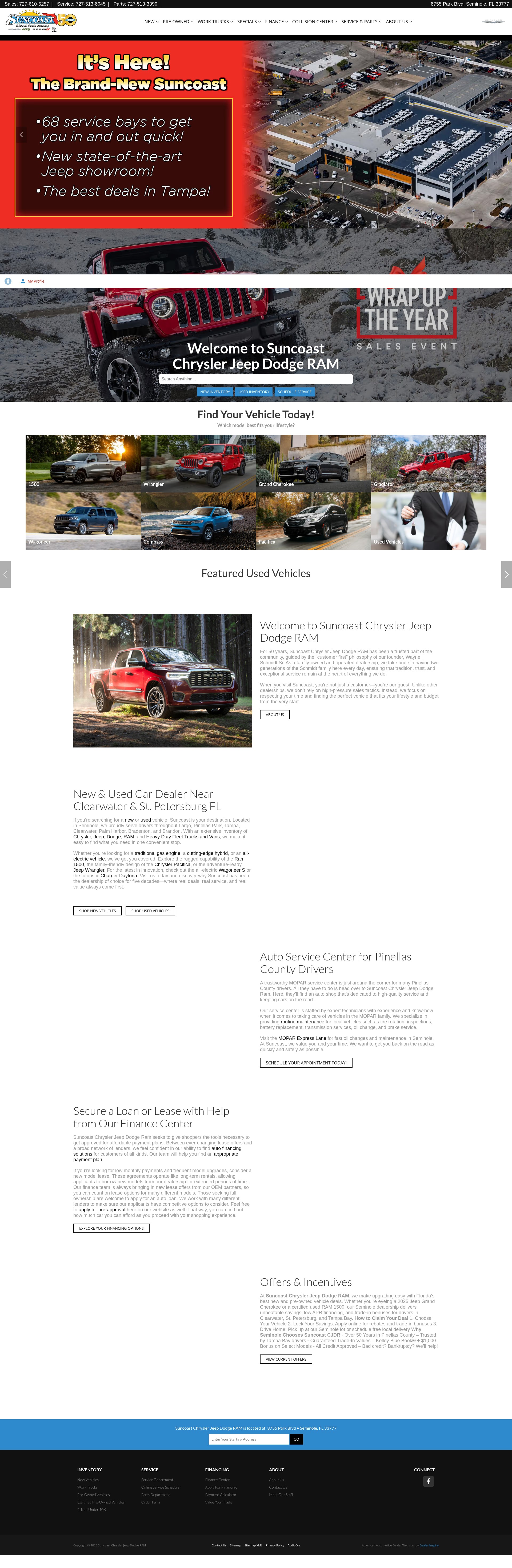 Screenshot of www.suncoastcjd.com