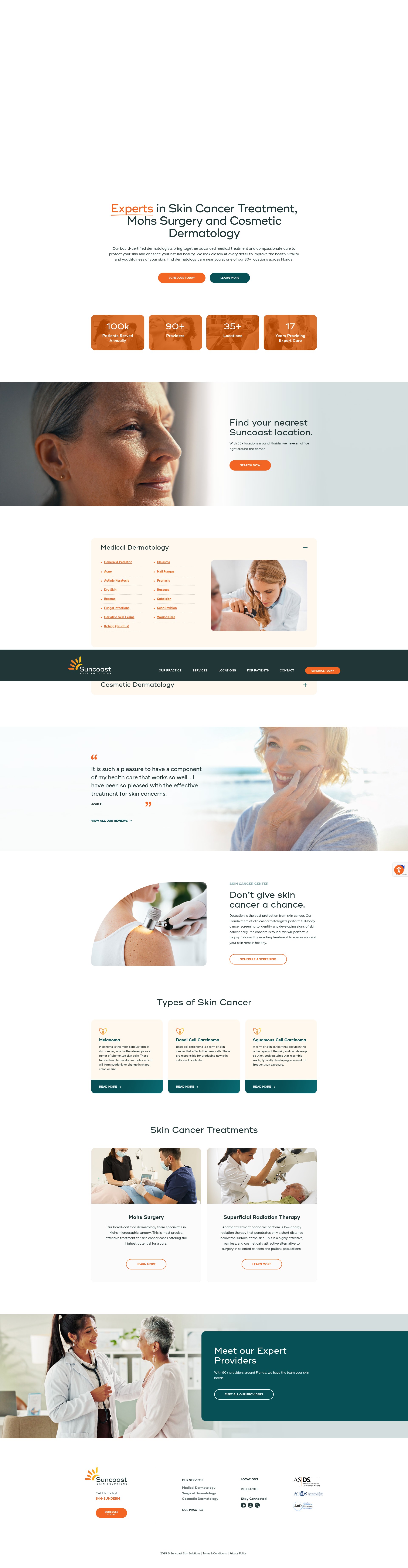 Screenshot of www.suncoastskin.com