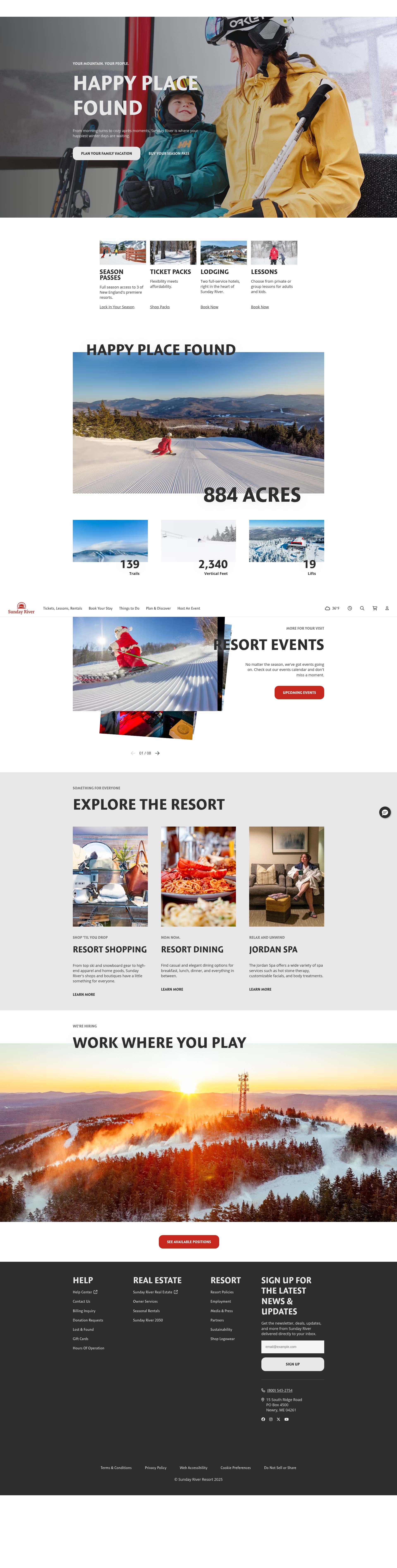 Screenshot of www.sundayriver.com