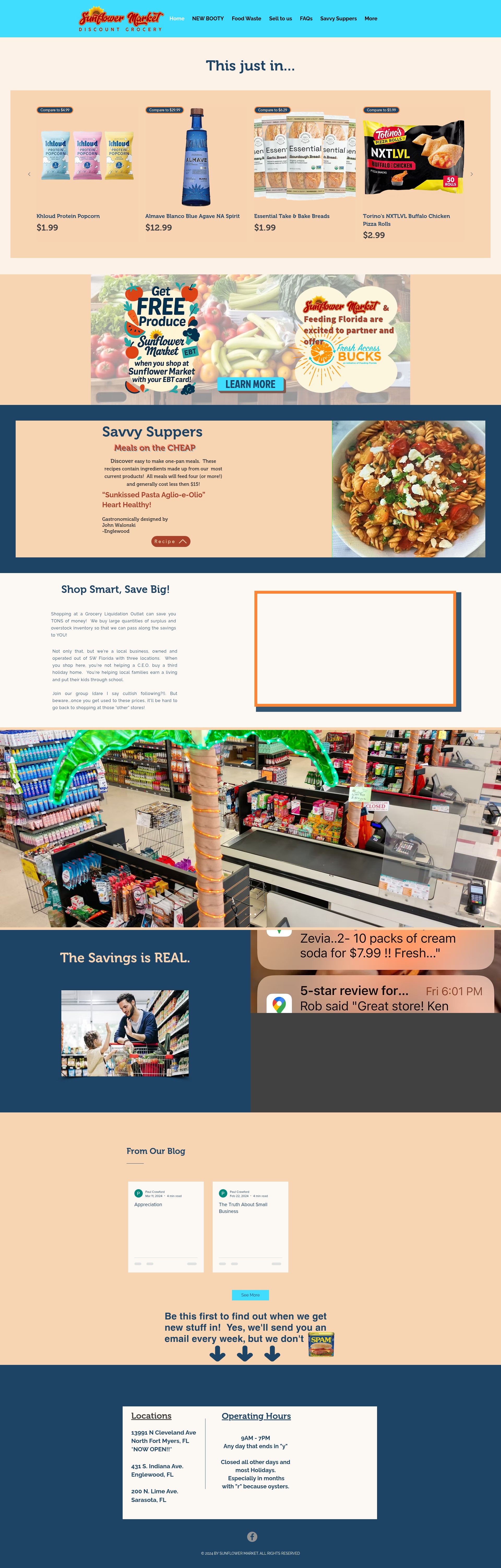 Screenshot of www.sunflowerdiscountmarket.com