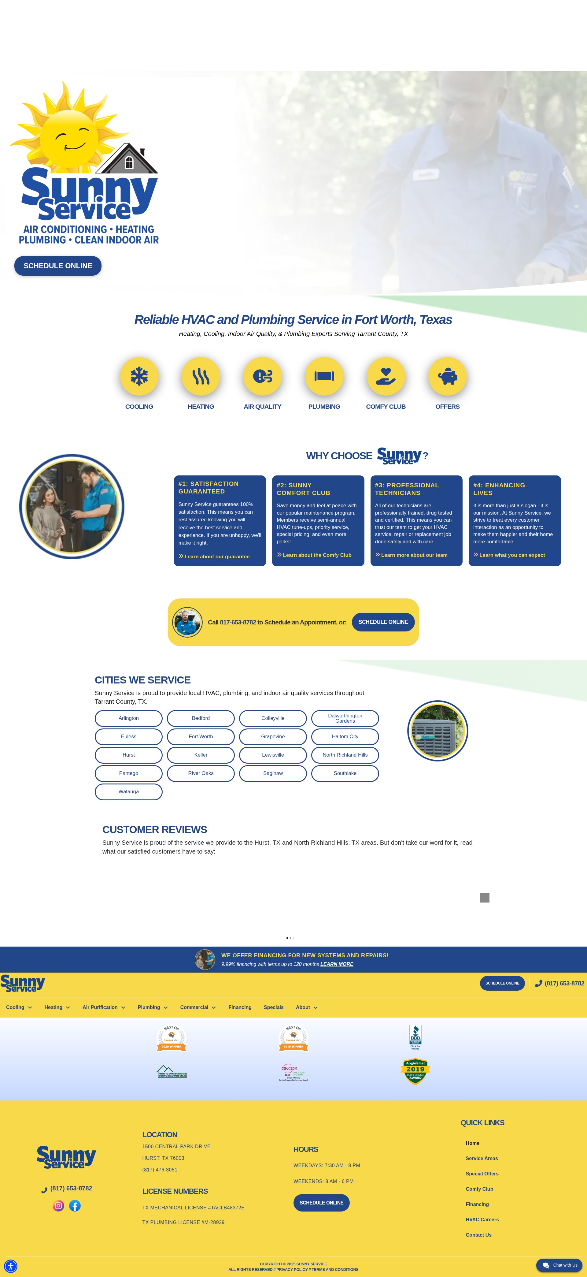 Screenshot of www.sunnyservice.com
