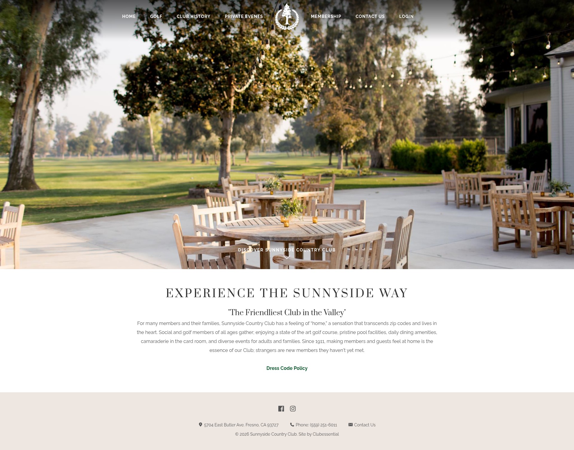 Screenshot of www.sunnyside-cc.com