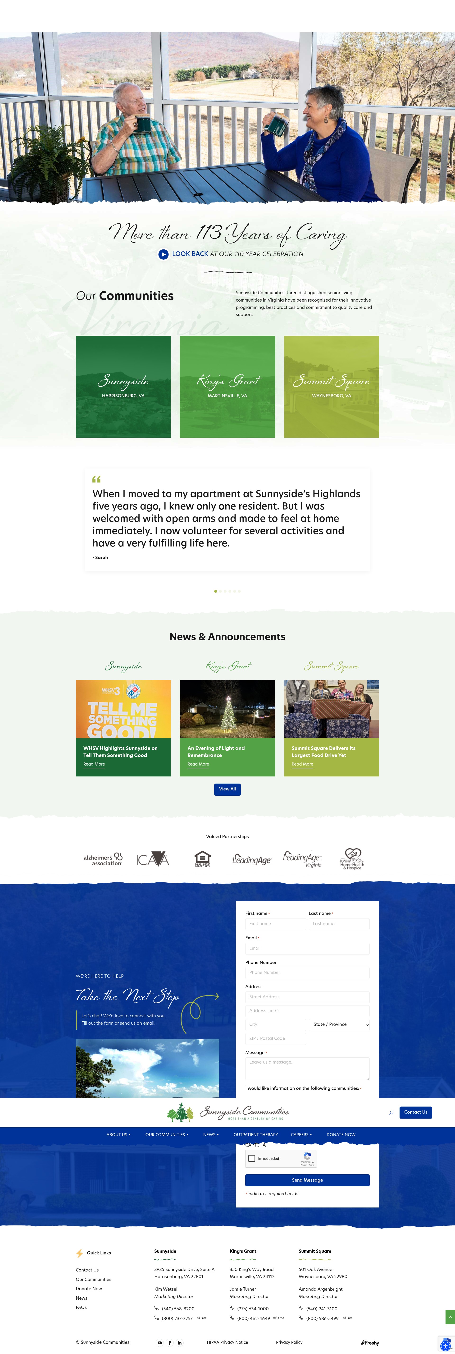 Screenshot of www.sunnyside.cc