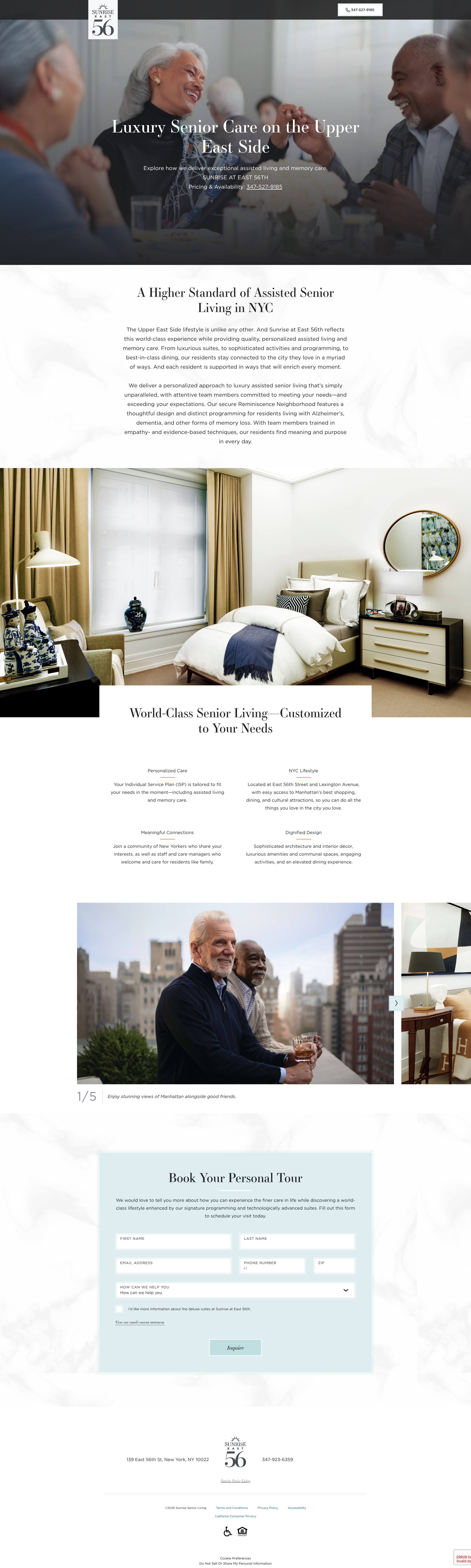 Screenshot of www.sunriseateast56.com