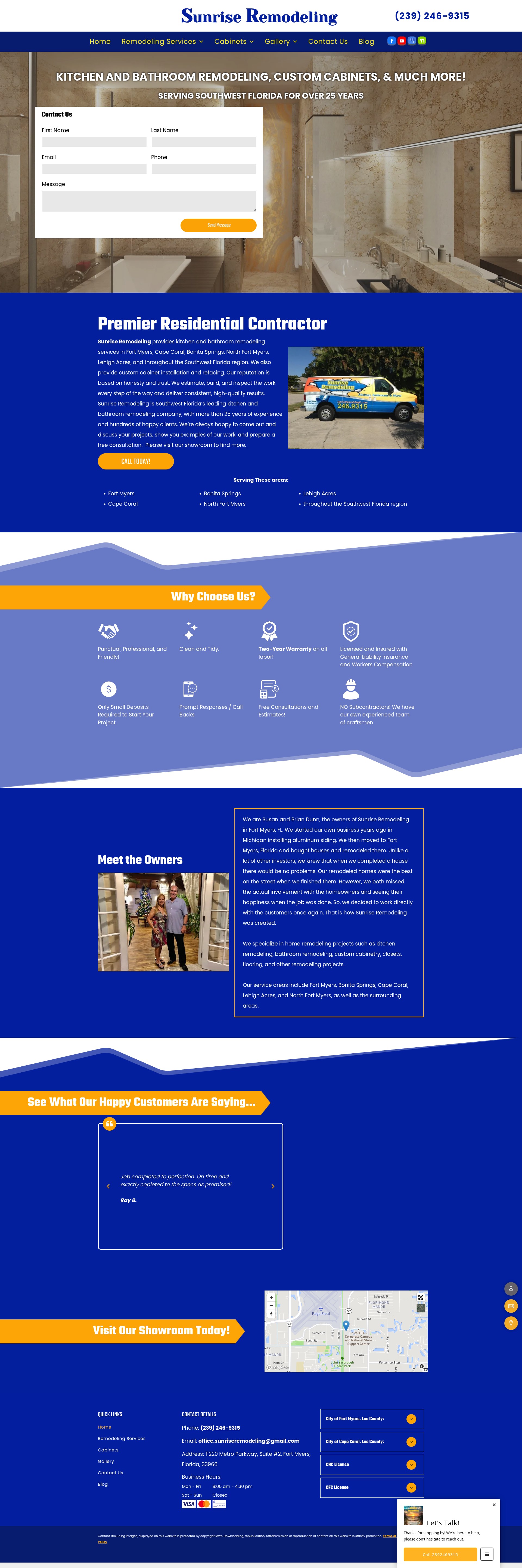 Screenshot of www.sunriseremodelingflus.com