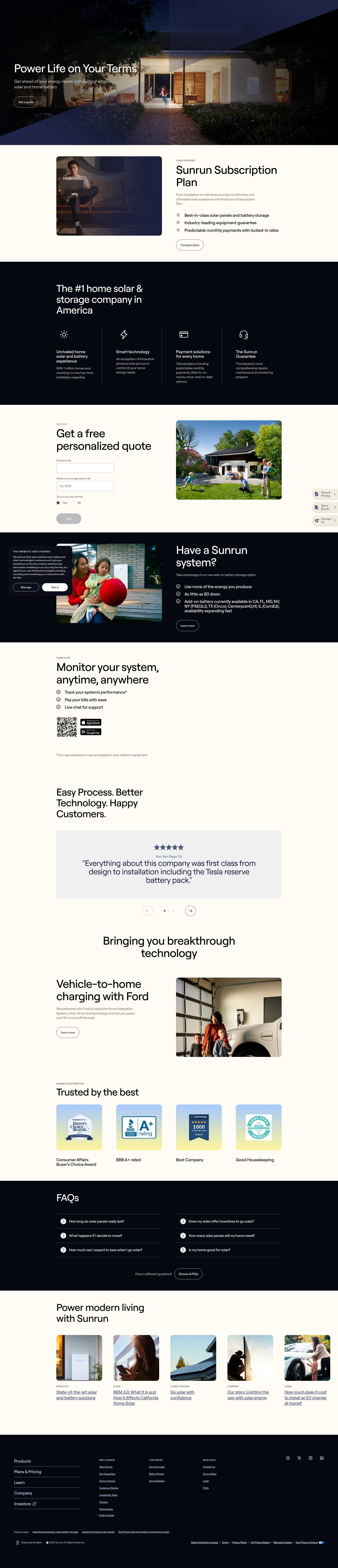 Screenshot of www.sunrun.com