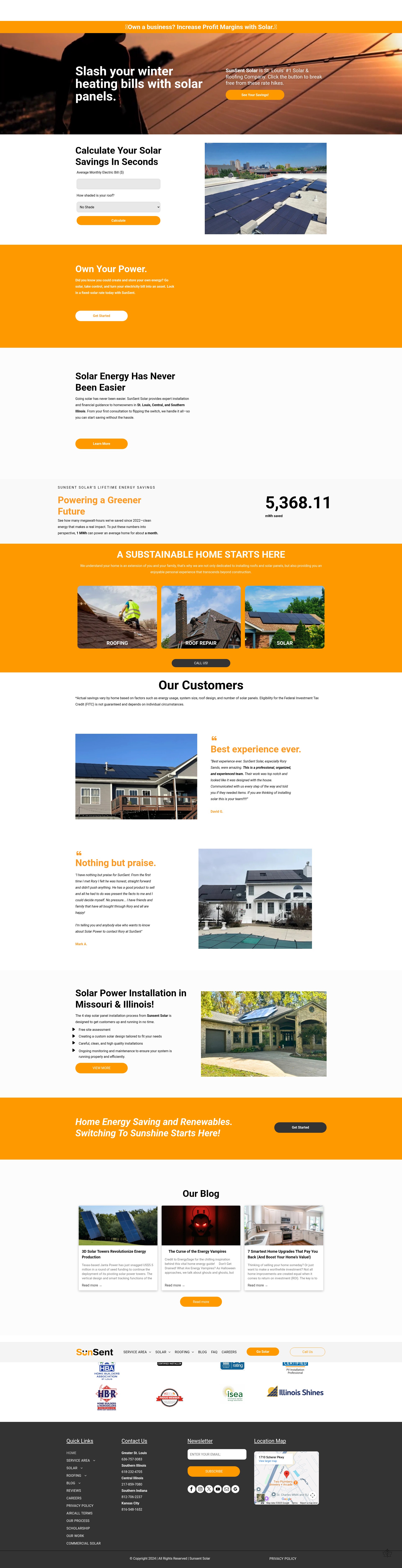 Screenshot of www.sunsent.com