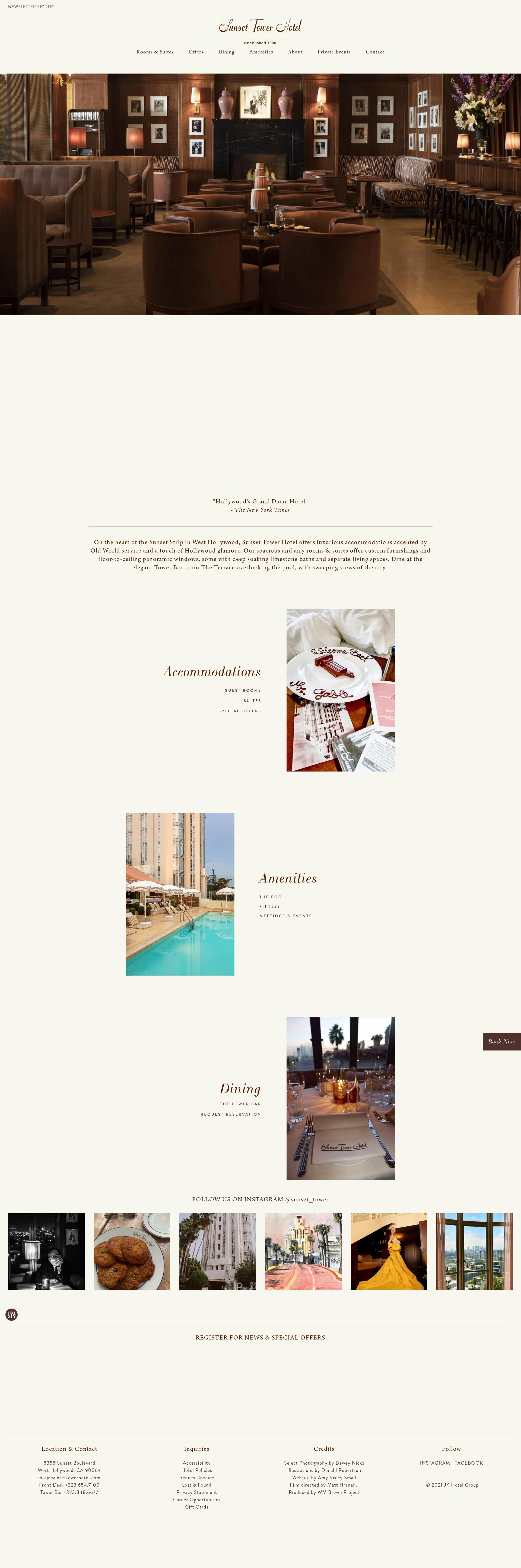 Screenshot of www.sunsettowerhotel.com