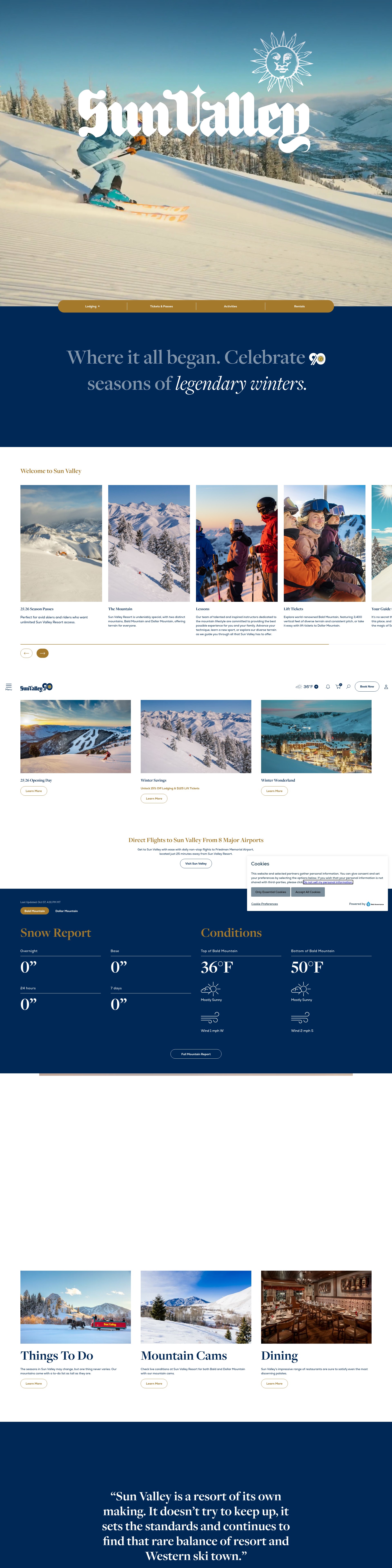 Screenshot of www.sunvalley.com