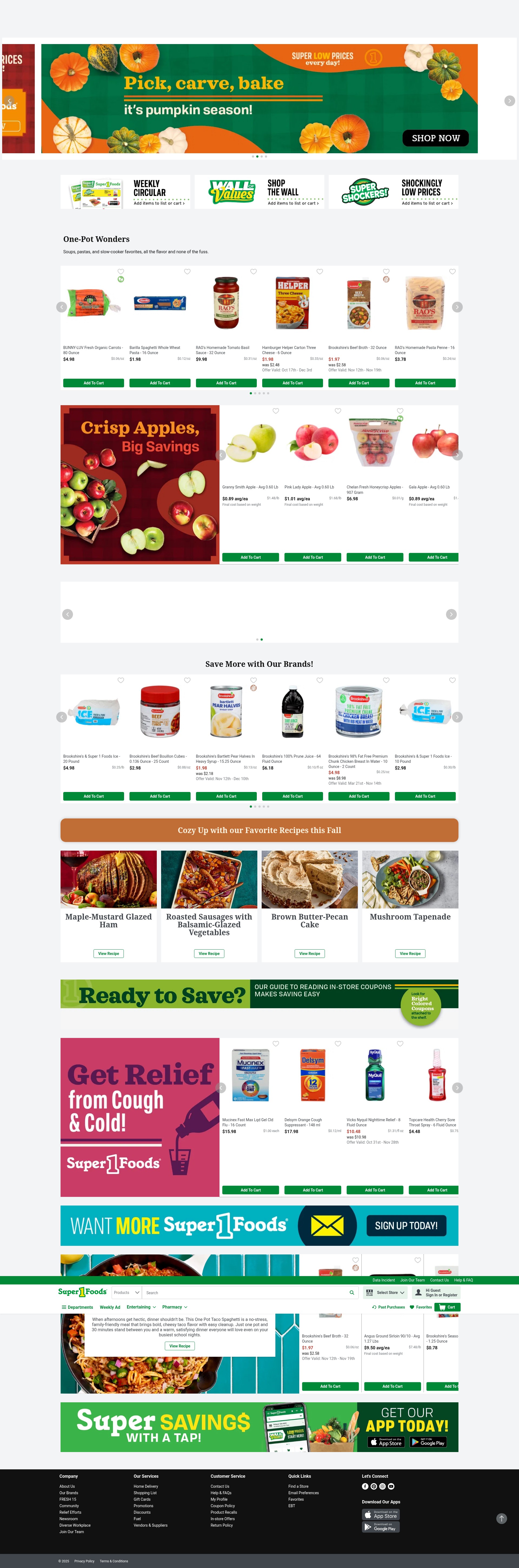 Screenshot of www.super1foods.com