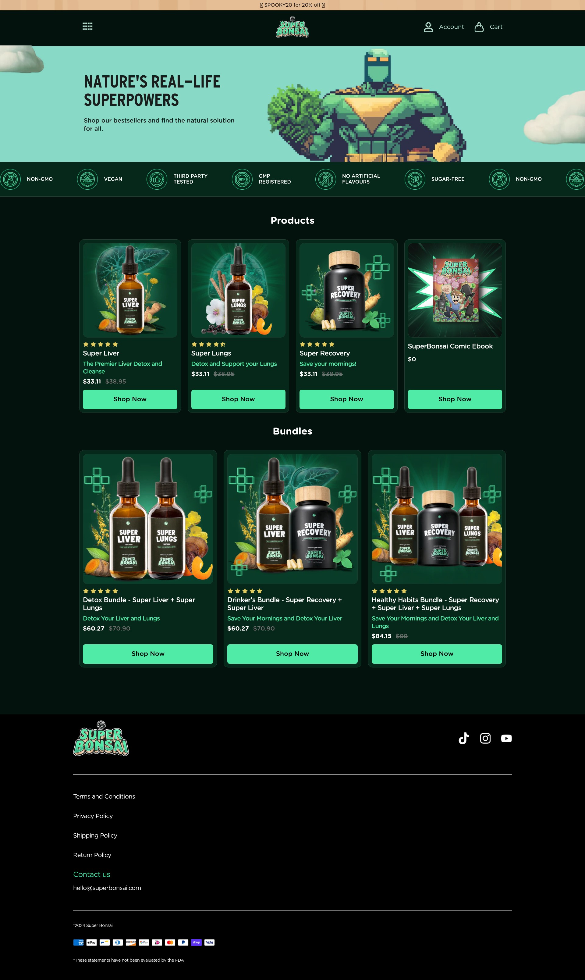 Screenshot of www.superbonsai.com