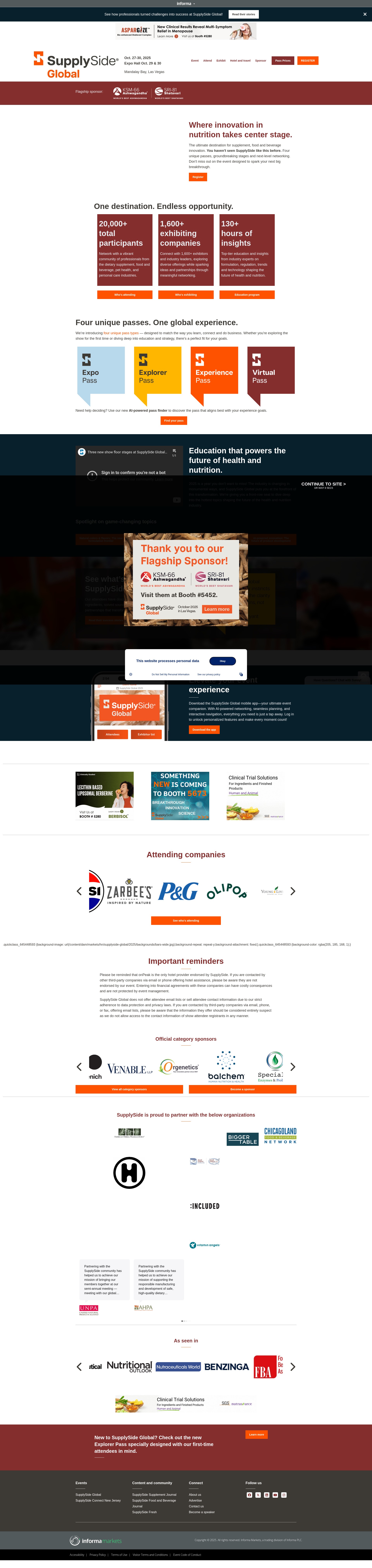 Screenshot of www.supplysideglobal.com