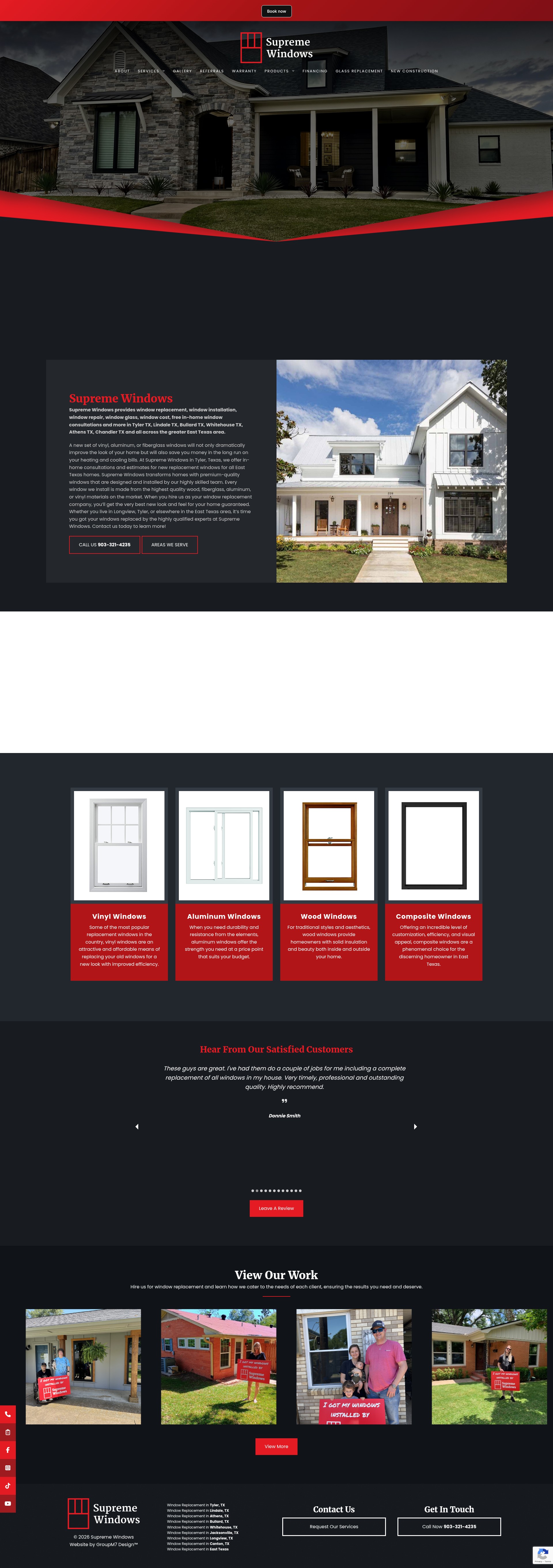 Screenshot of www.supremewindowstyler.com