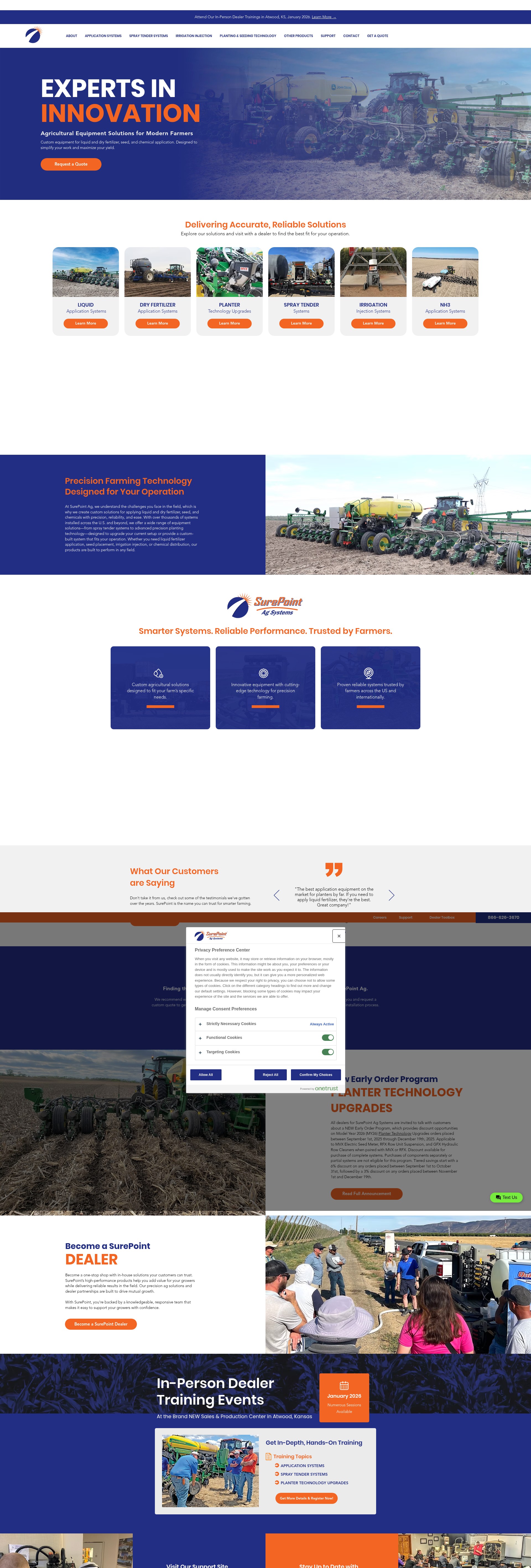 Screenshot of www.surepointag.com