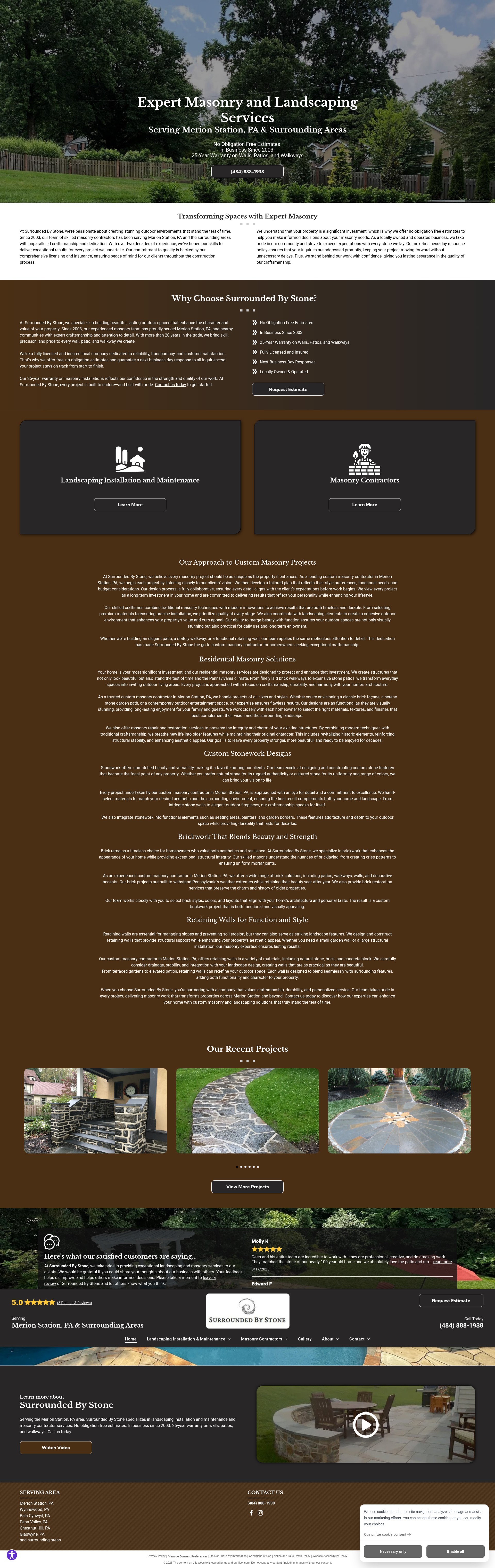 Screenshot of www.surroundedbystone.com