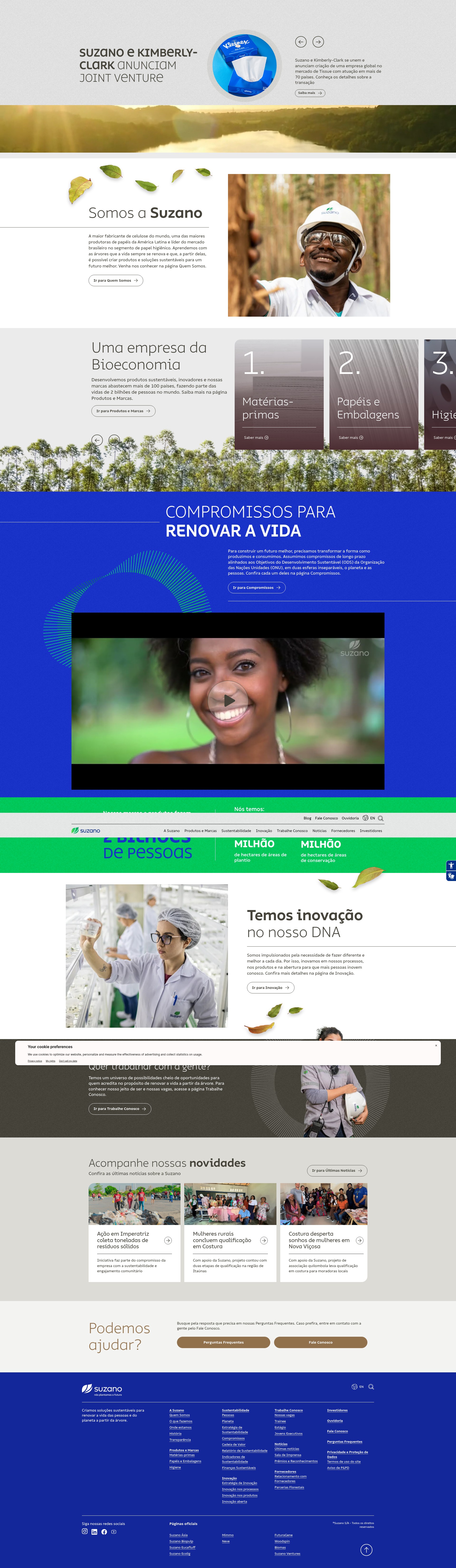 Screenshot of www.suzano.com.br