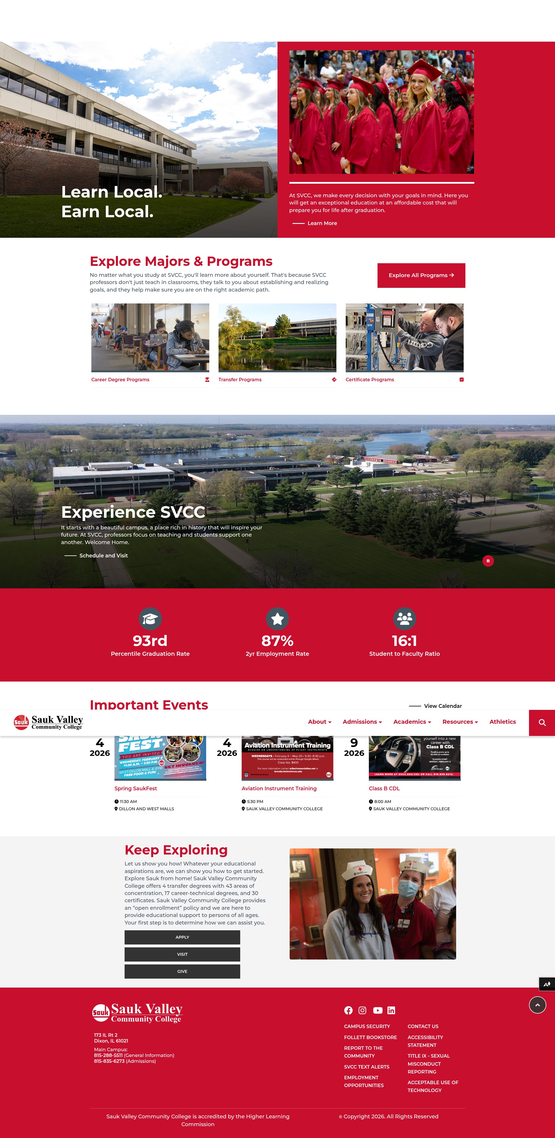 Screenshot of www.svcc.edu