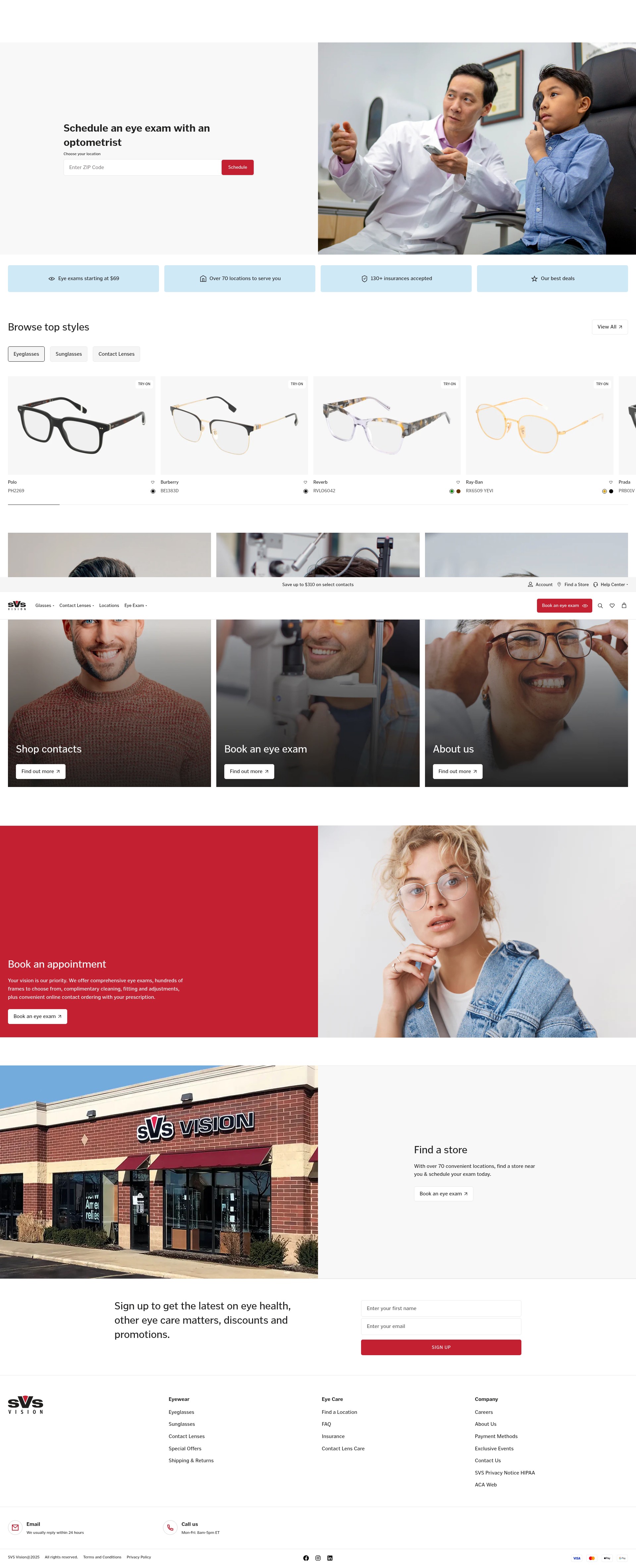 Screenshot of www.svsvision.com